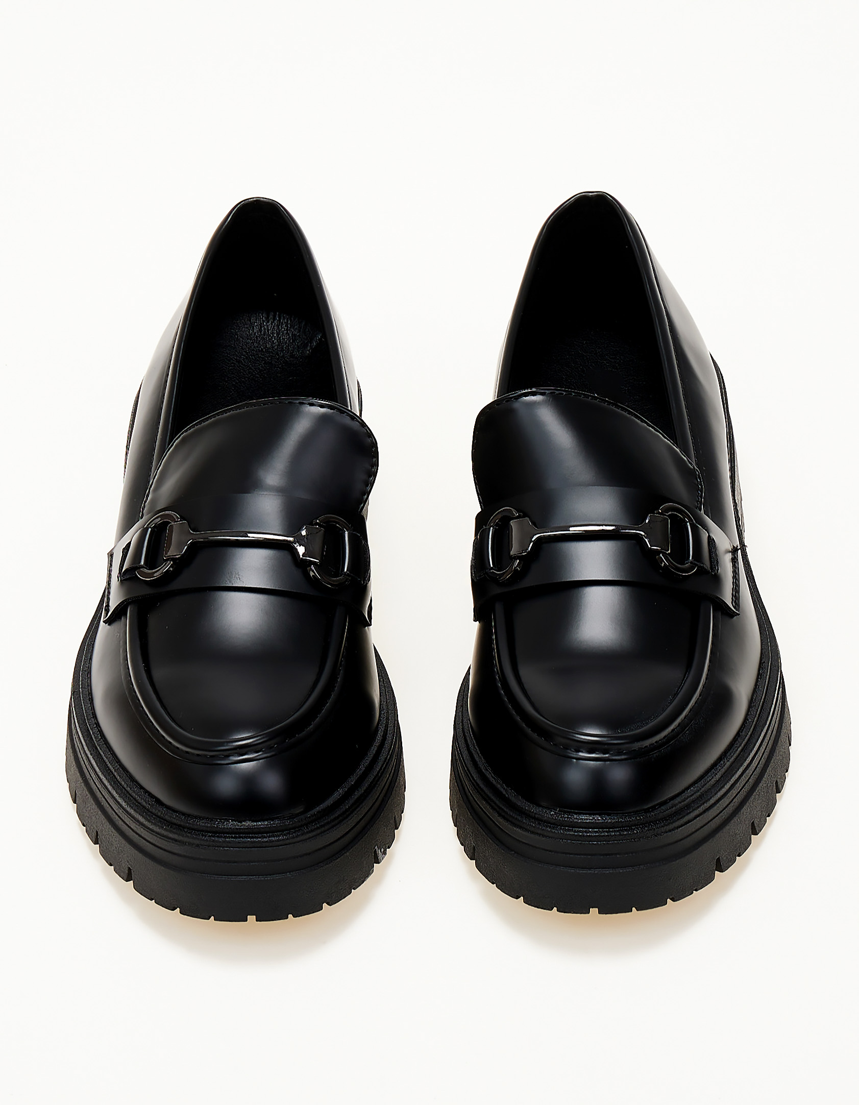 Loafers με τρακτερωτή σόλα - Μαύρο φωτογραφία