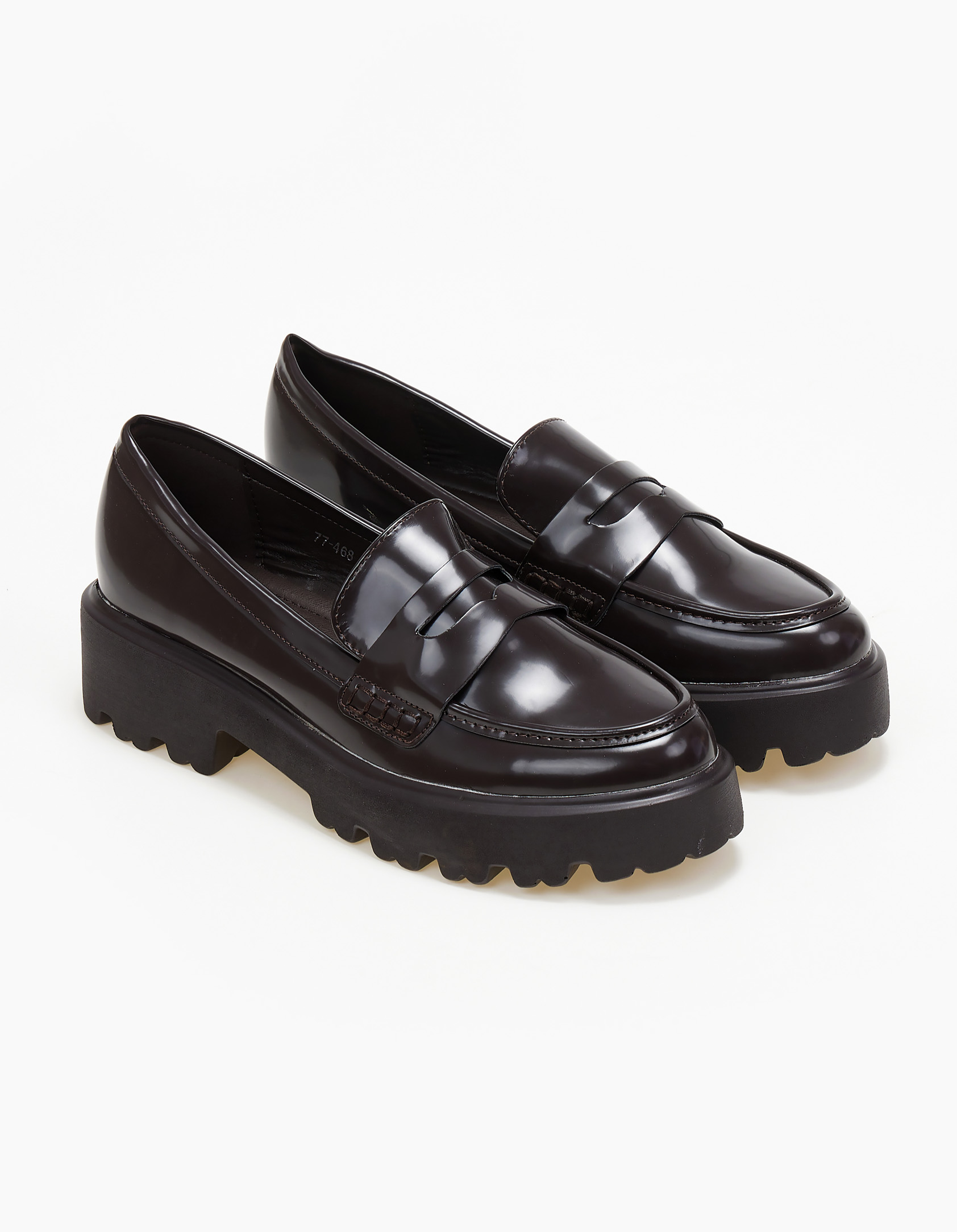 Loafers με τρακτερωτή σόλα - Καφέ Παπούτσια > Loafers