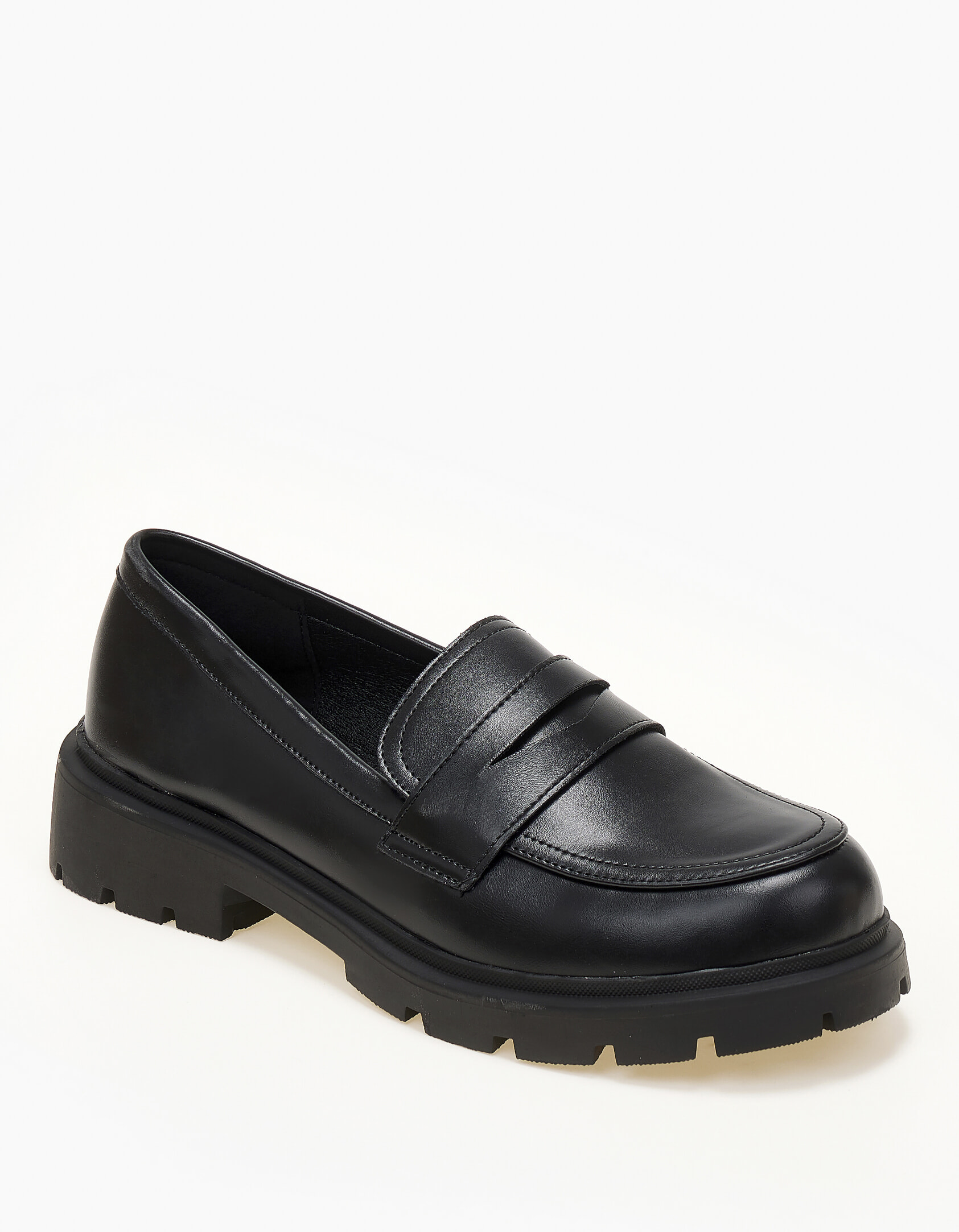 Loafers με τρακτερωτή σόλα - Μαύρο