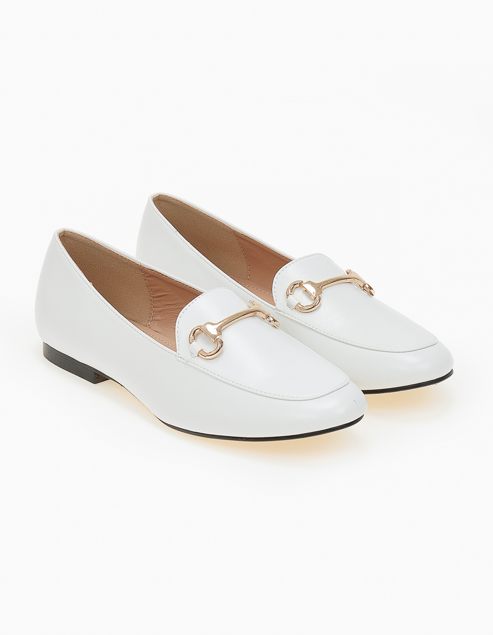 Μοκασίνια με στρογγυλό τελείωμα - Λευκό