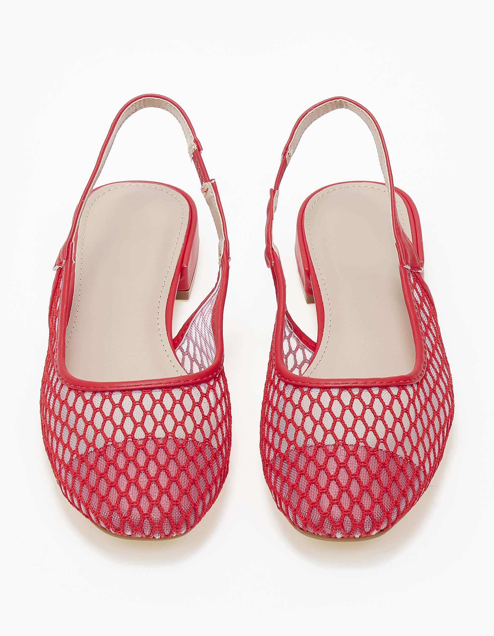 Μπαλαρίνες εξώφτερνες με δίχτυ - Κόκκινο φωτογραφία