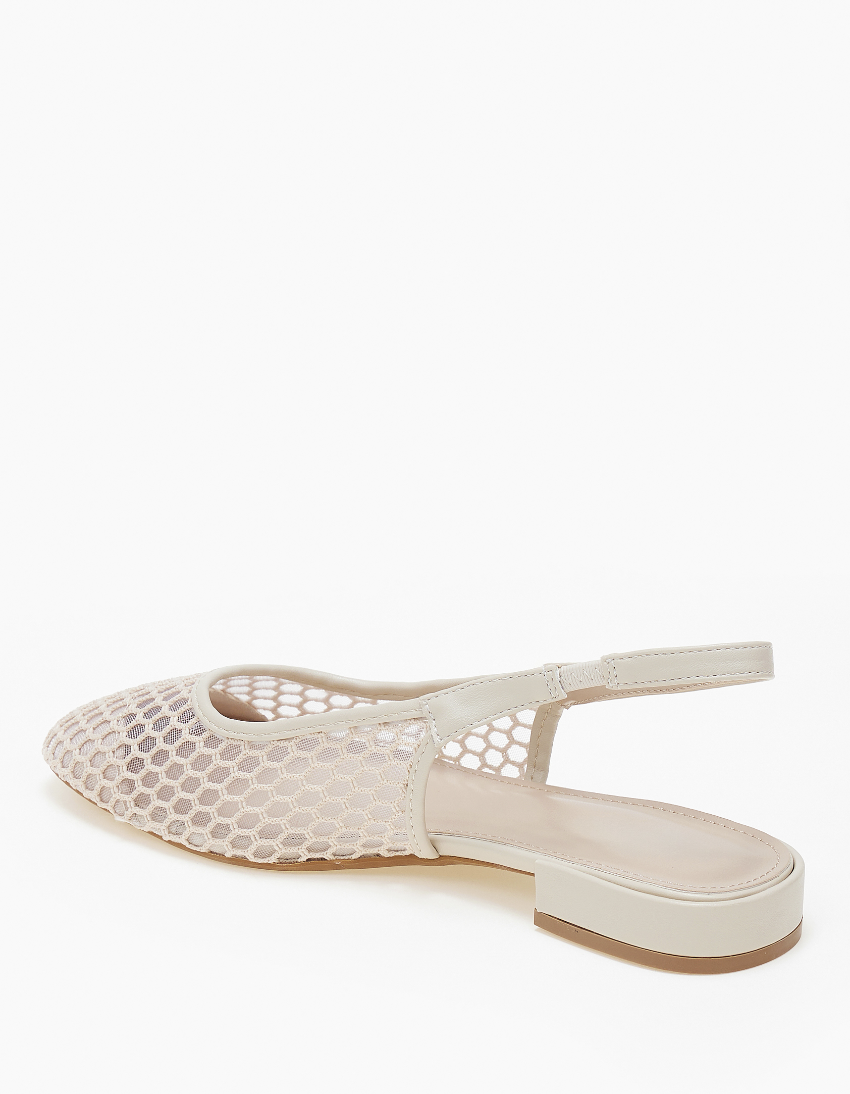 Μπαλαρίνες εξώφτερνες με δίχτυ - Μπεζ φωτογραφία