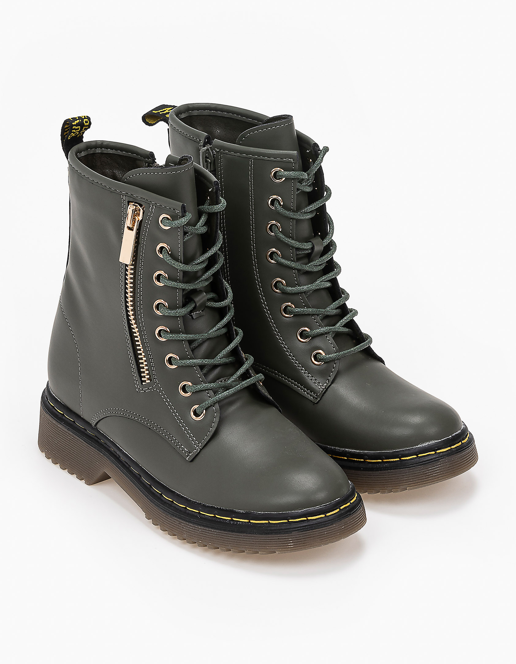 Παιδικά αρβυλάκια ματ με χρυσές λεπτομέρειες - Πράσινο