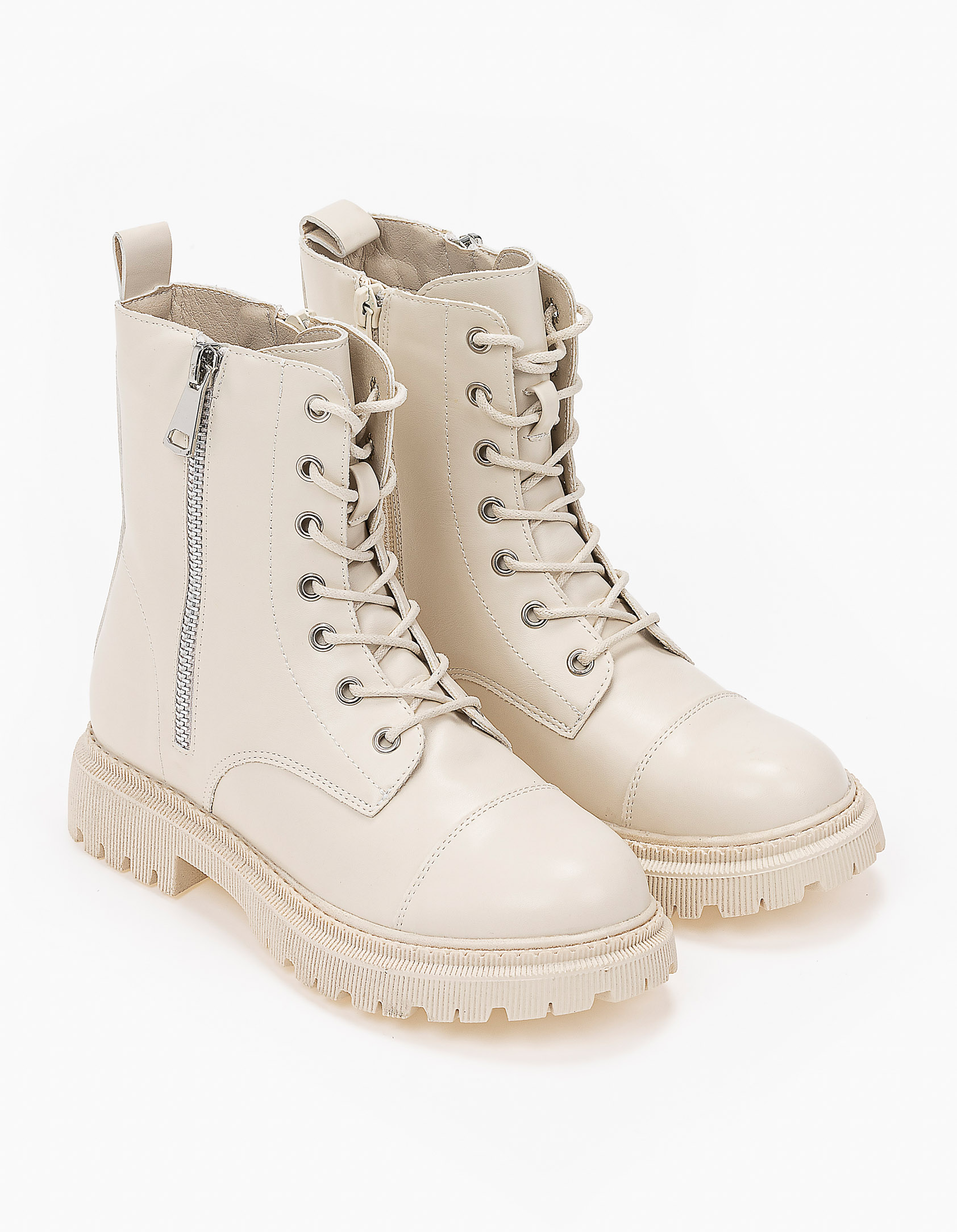 Παιδικά αρβυλάκια ματ με φερμουάρ - Μπεζ