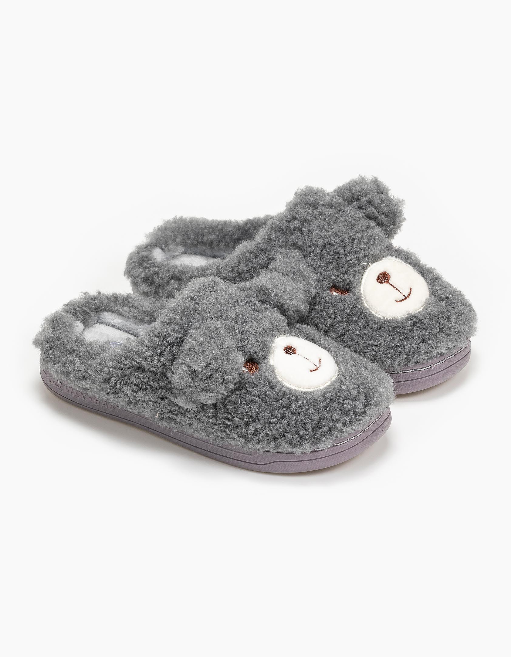 Παιδικές παντόφλες αρκουδάκι - Γκρι