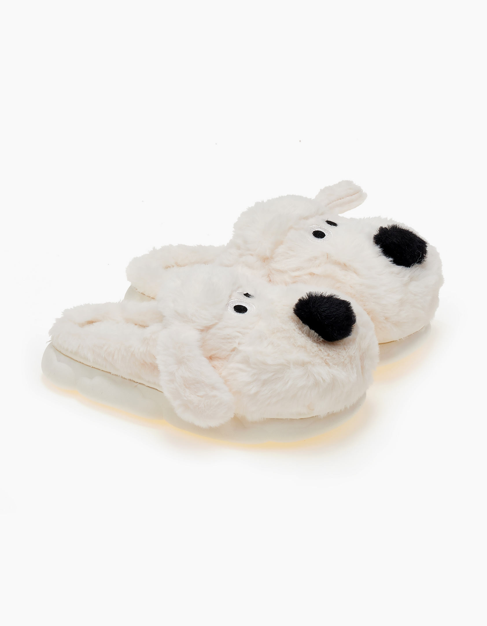 Παιδικές παντόφλες σκυλάκια - Μπεζ