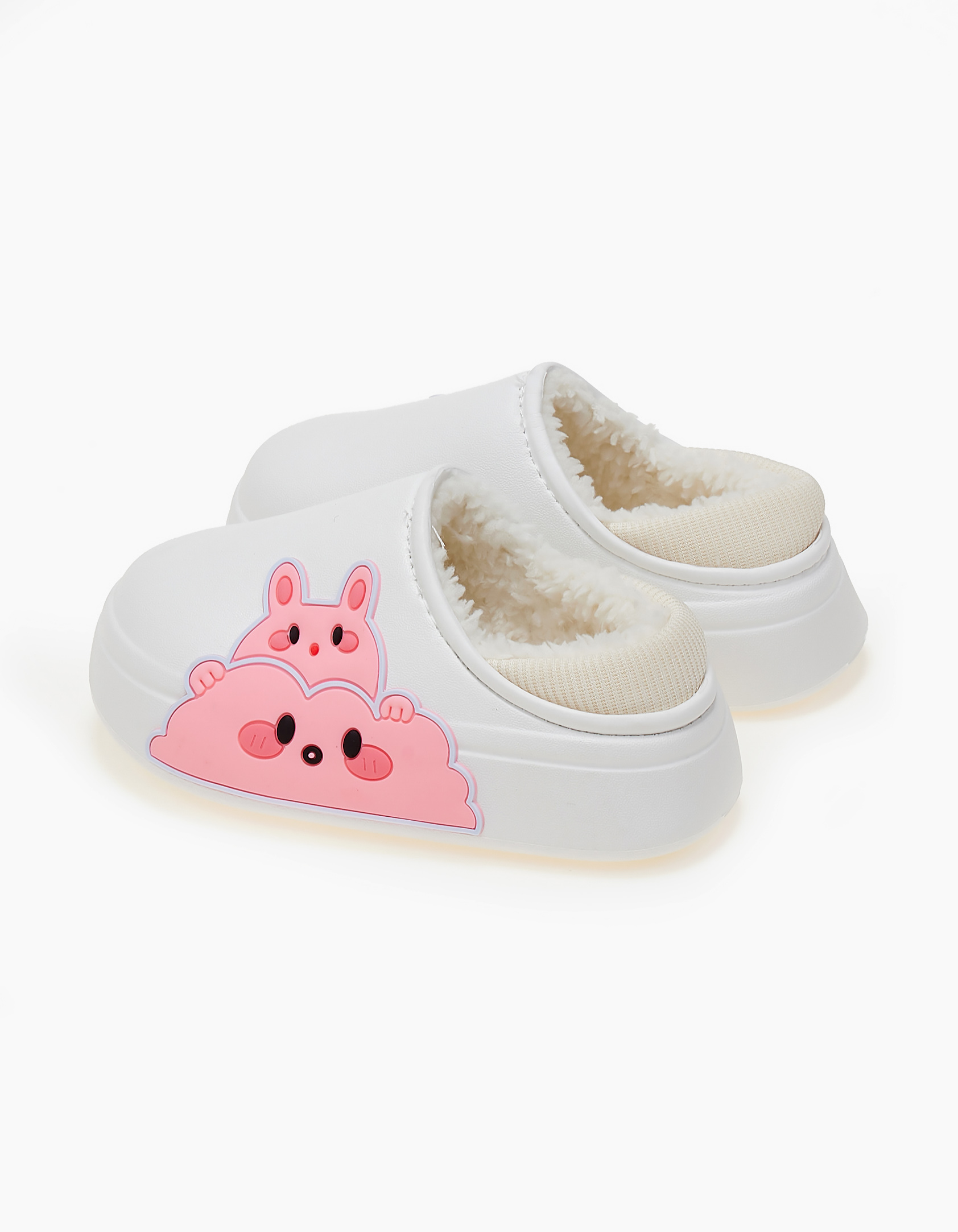 Παιδικές παντόφλες ζωάκια - Λευκό φωτογραφία