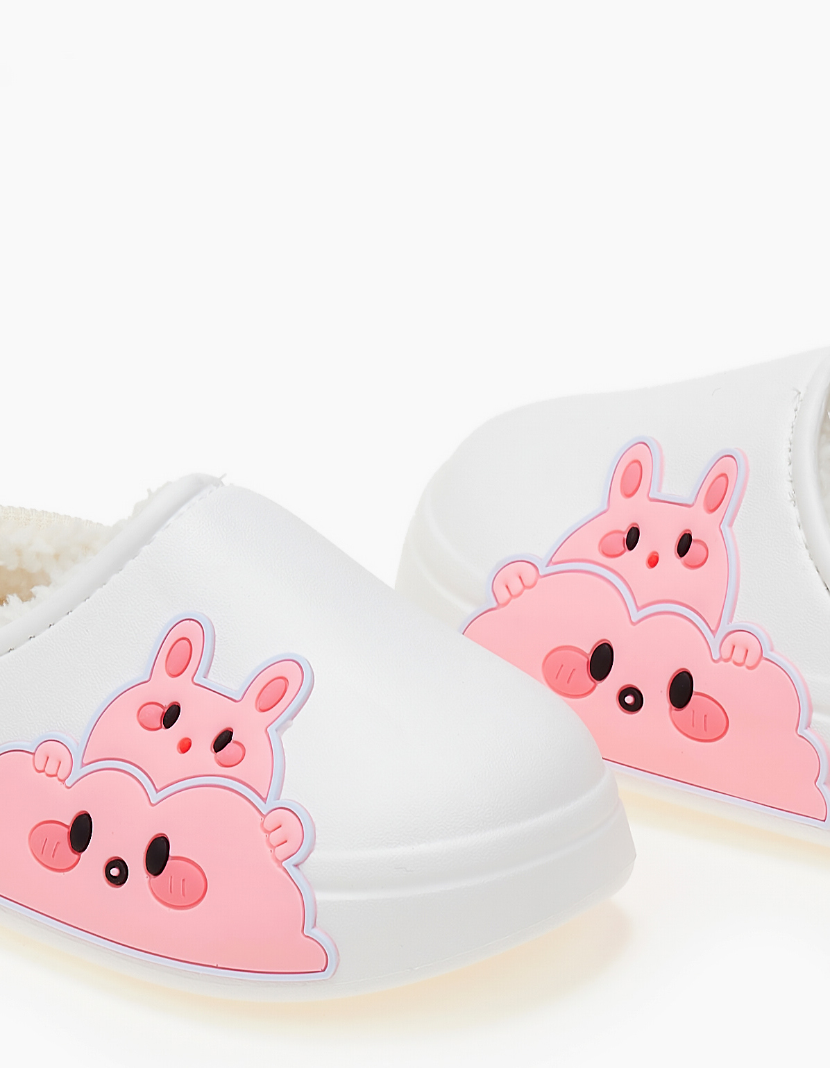 Παιδικές παντόφλες ζωάκια - Λευκό φωτογραφία