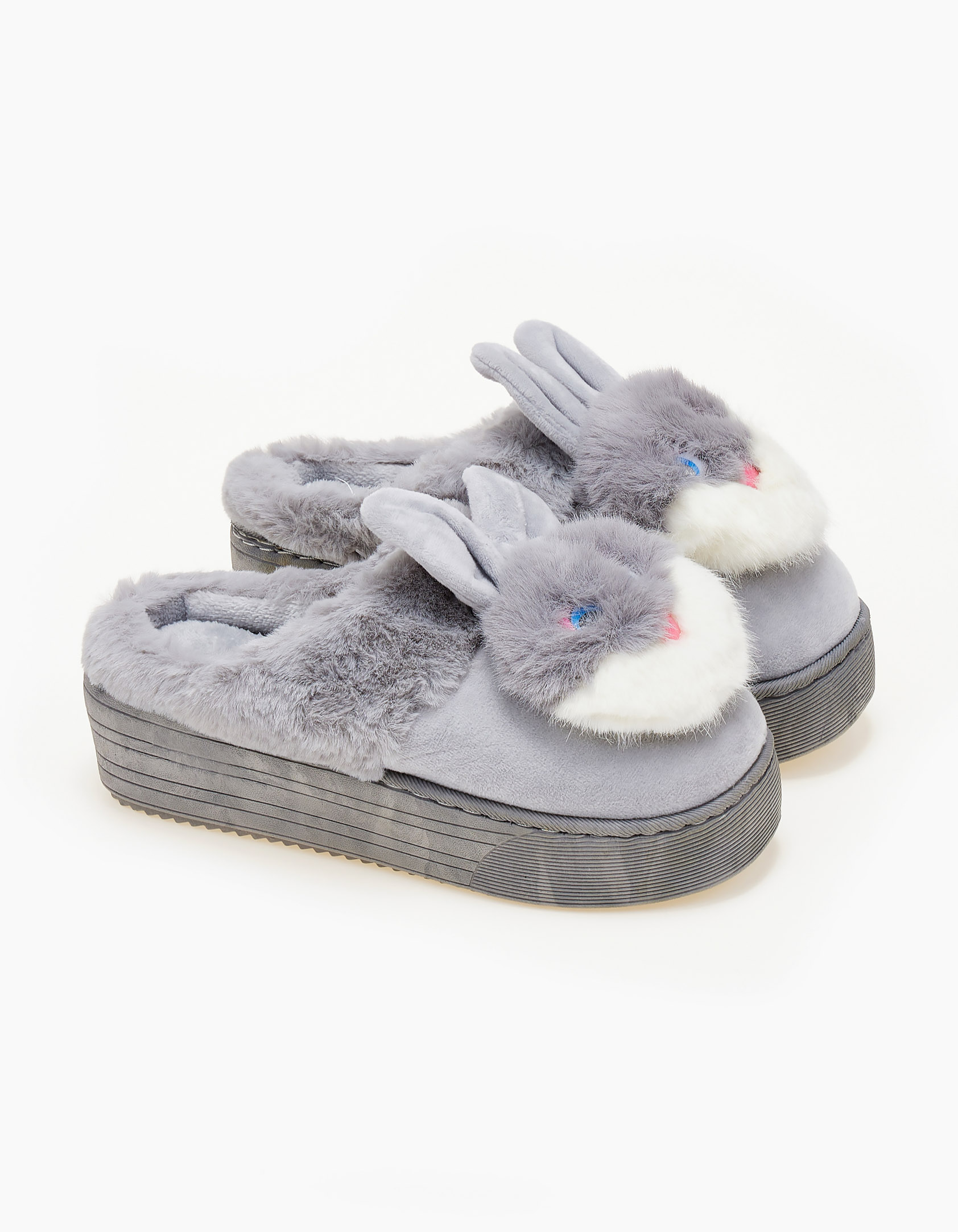 Παντόφλες λαγουδάκια - Γκρι
