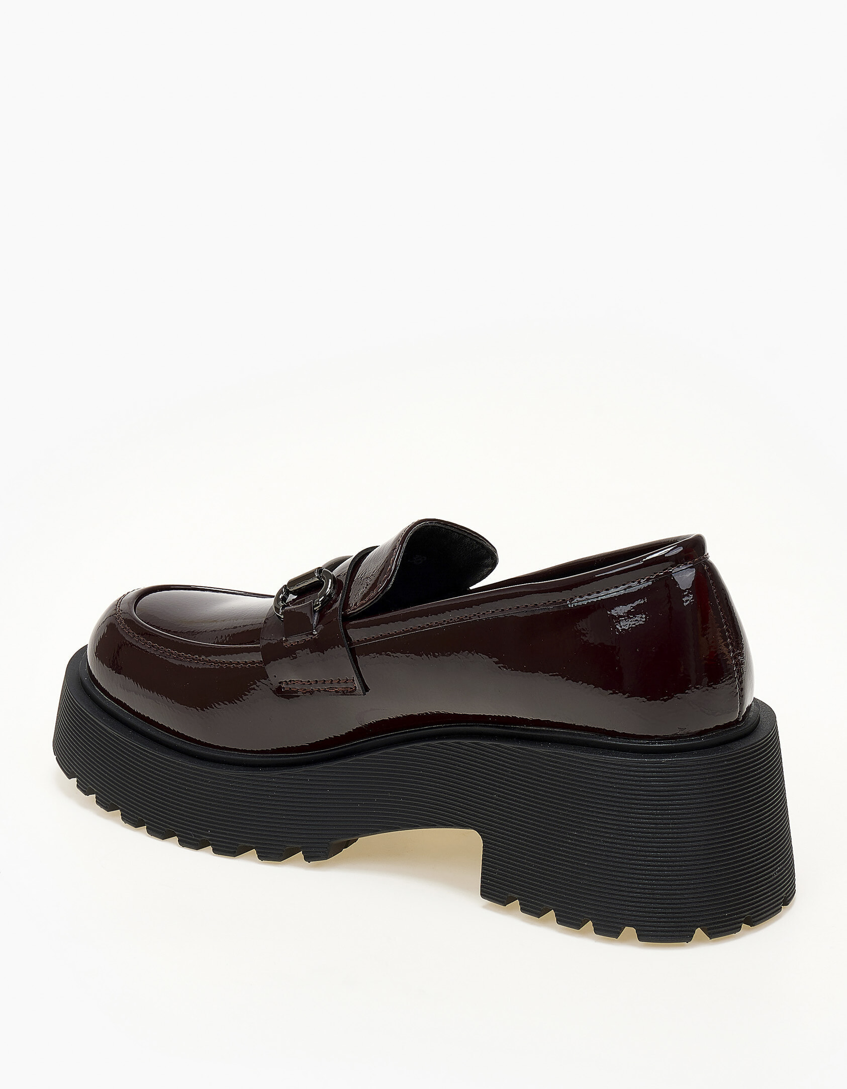 Ψηλά loafers με αγκράφα - Μπορντώ φωτογραφία