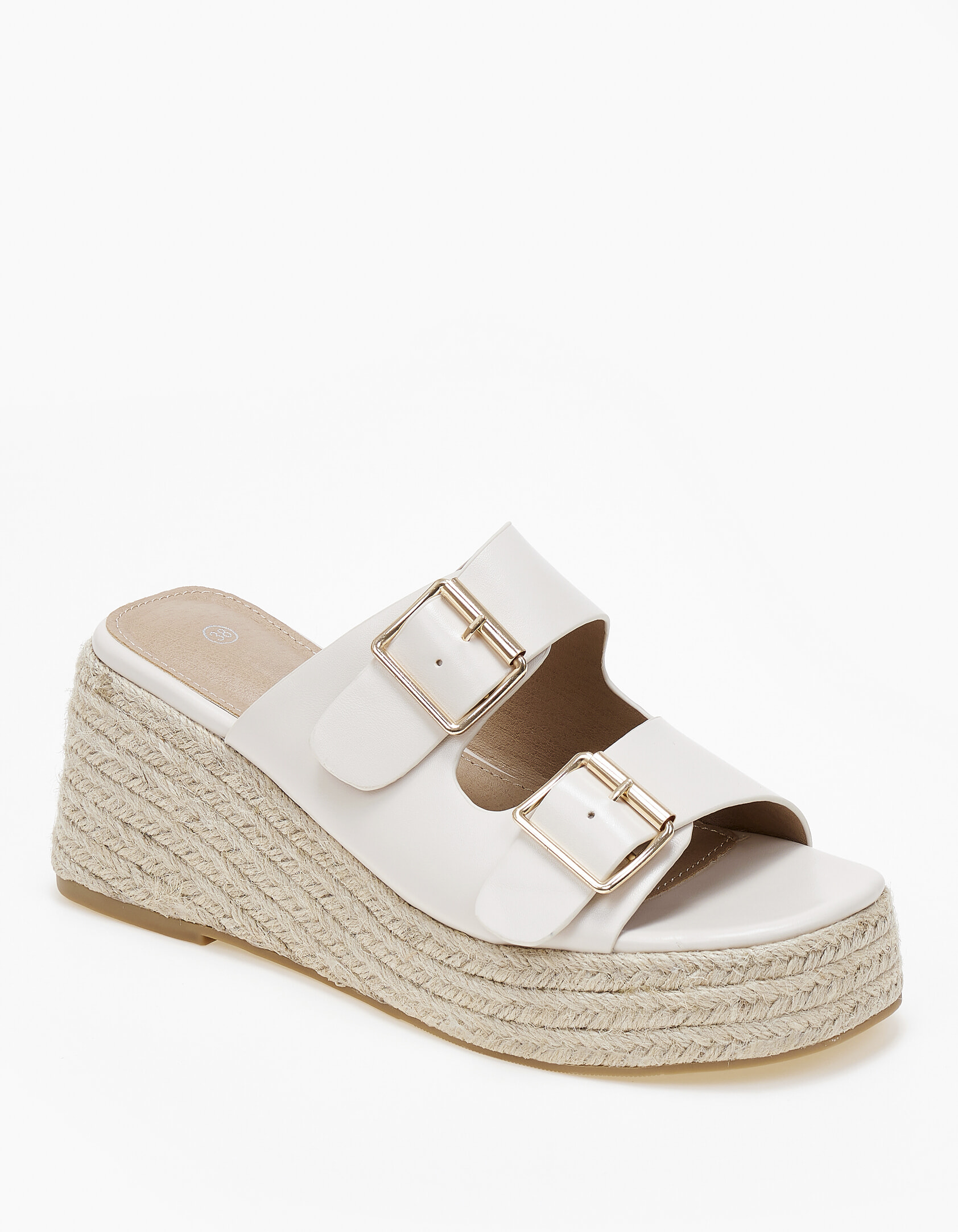 Ανοιχτές εσπαντρίγιες πλατφόρμες με ρυθμιζόμενα ζωνάκια - Μπεζ