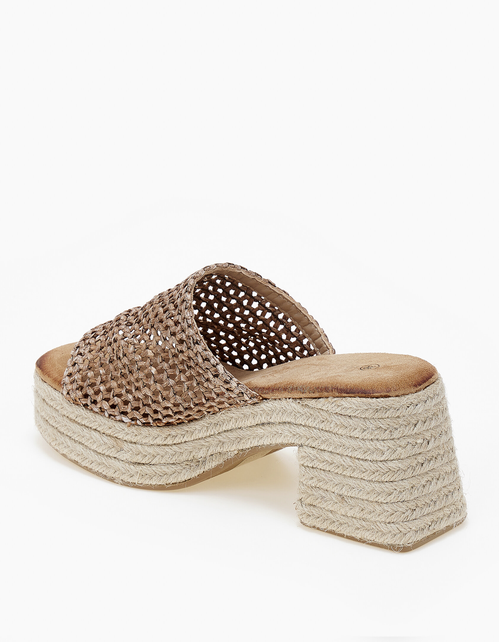 Εσπαντρίγιες πλατφόρμες με πλεκτό σχέδιο ψάθας - Πούρο φωτογραφία