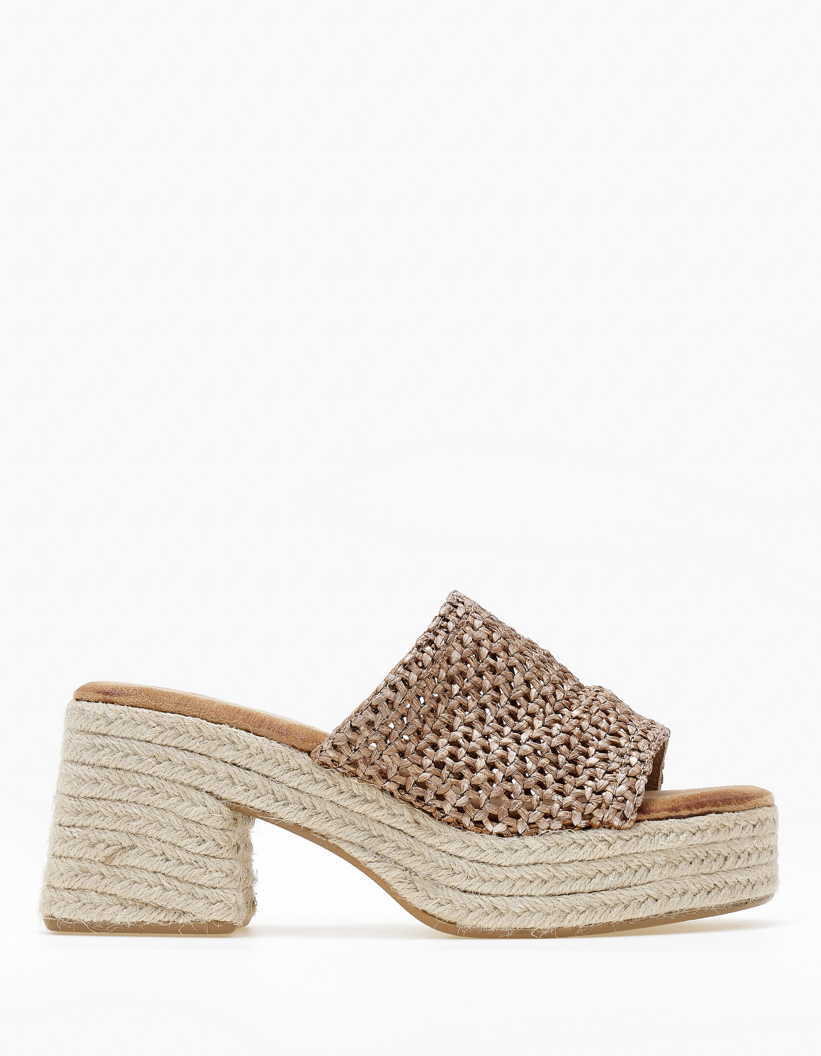 Εσπαντρίγιες πλατφόρμες με πλεκτό σχέδιο ψάθας - Πούρο φωτογραφία