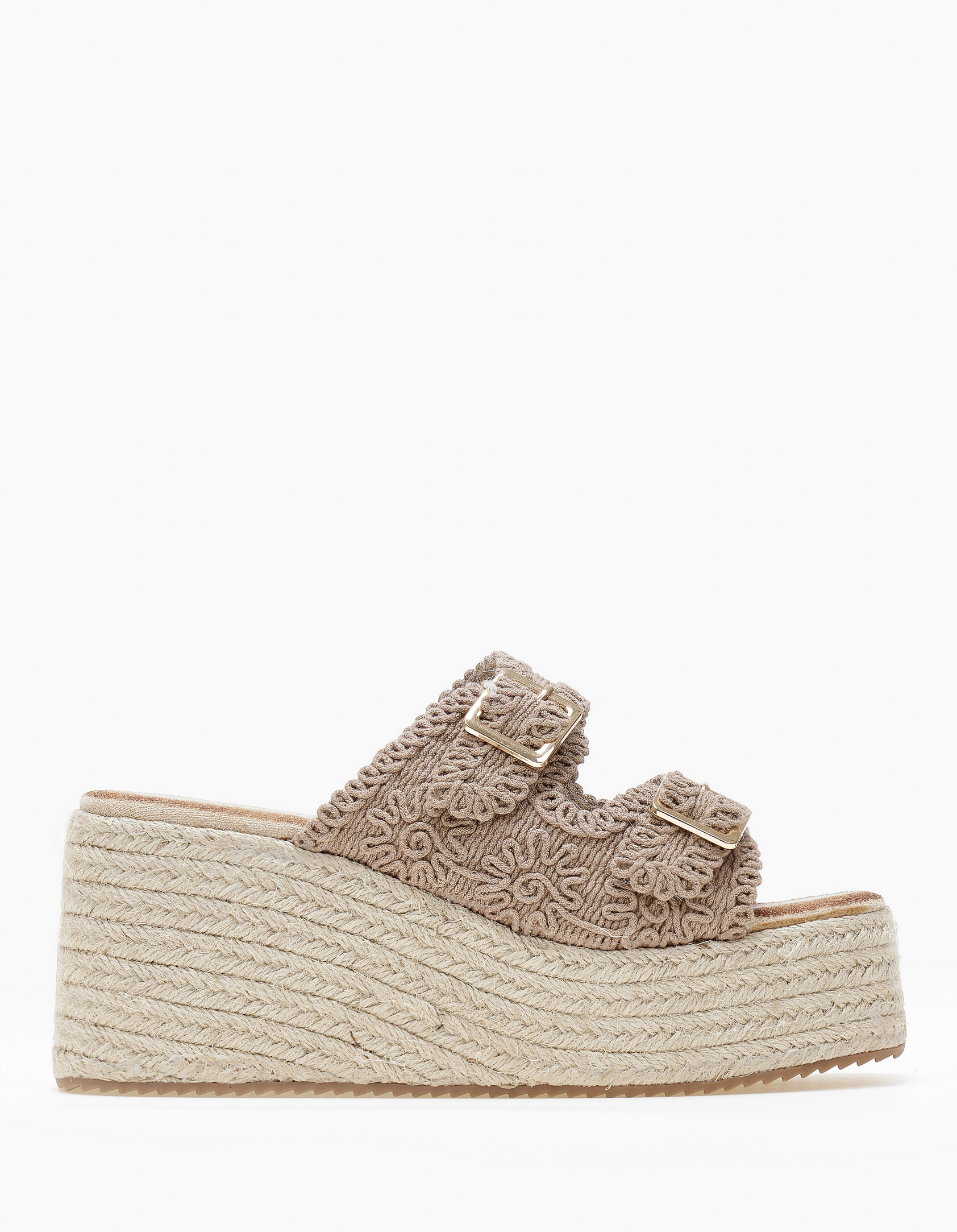 Εξώφτερνες εσπαντρίγιες πλατφόρμες με πλεκτό σχέδιο - Πούρο