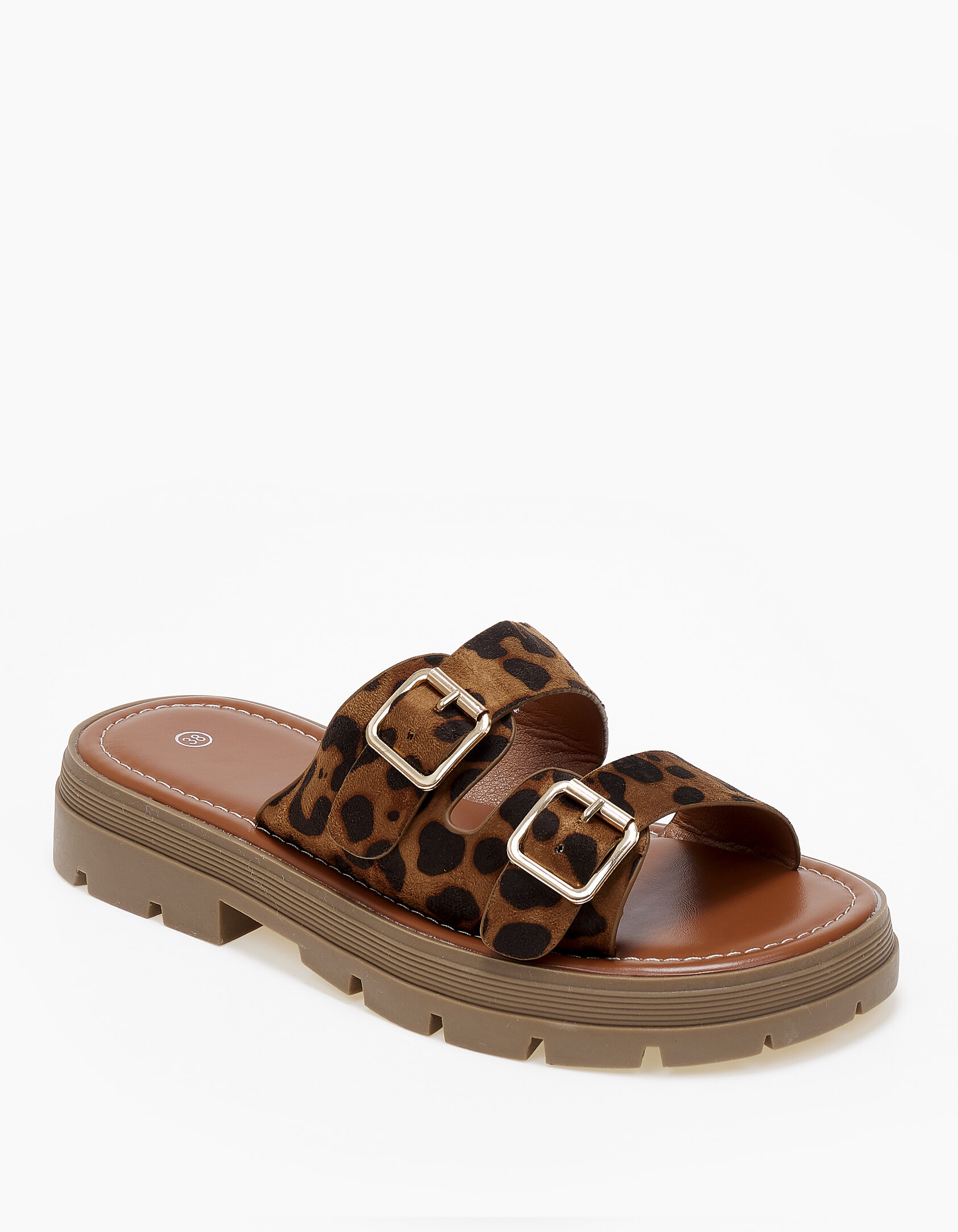Σανδάλια flatform chunky με ρυθμιζόμενα ζωνάκια - Λεοπάρ φωτογραφία