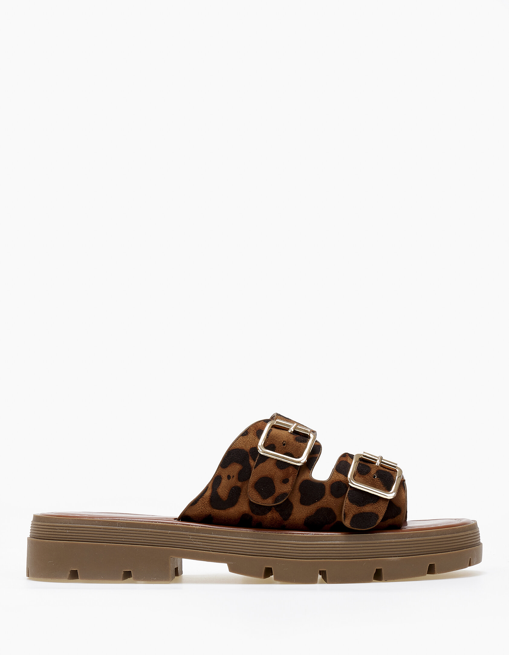 Σανδάλια flatform chunky με ρυθμιζόμενα ζωνάκια - Λεοπάρ φωτογραφία