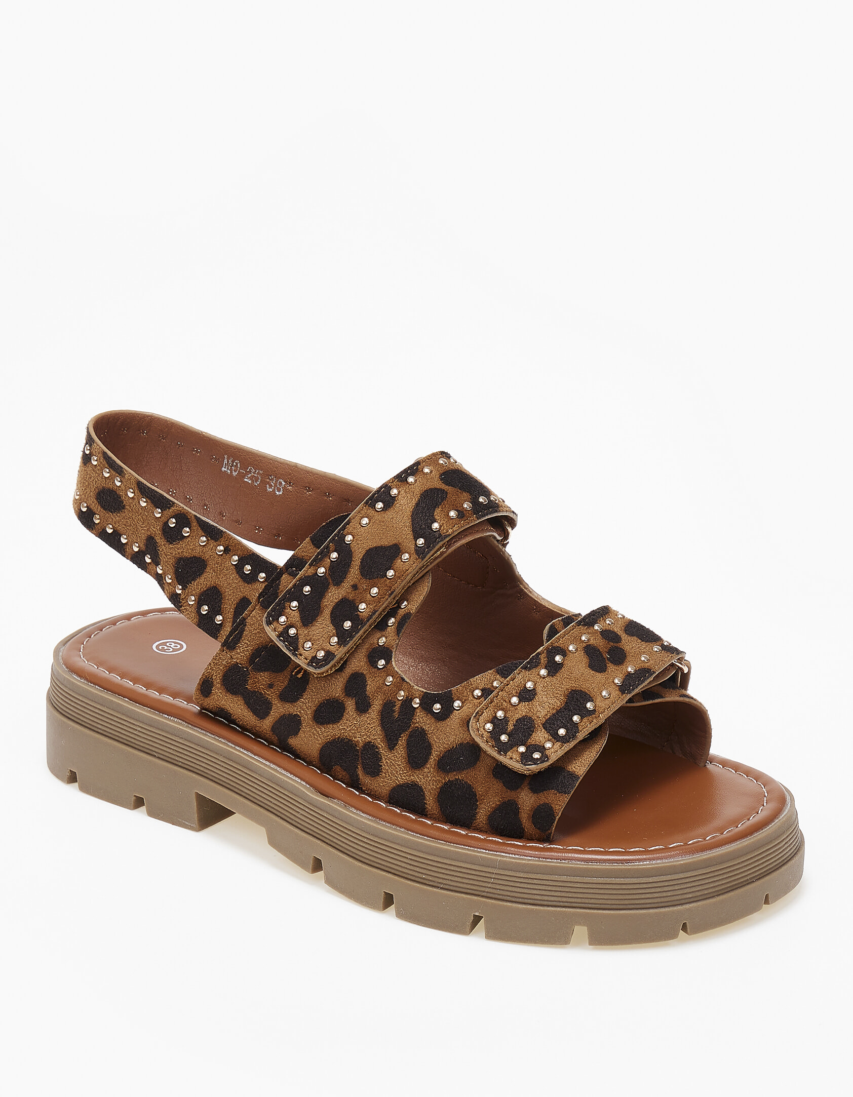 Issue Σανδάλια flatform με τρουκς και τρακτερωτή σόλα - Λεοπάρ