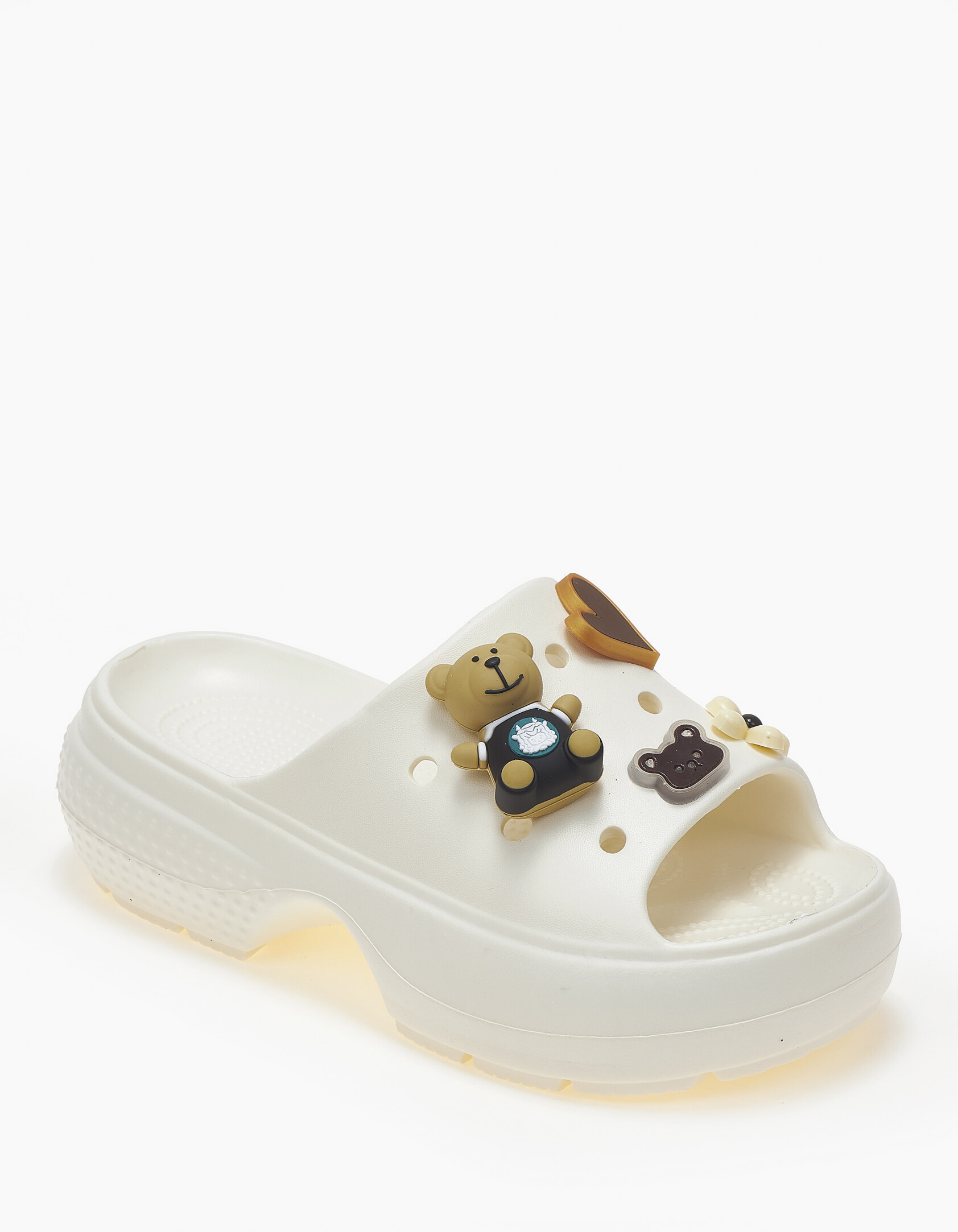 Issue Σαγιονάρες δίσολες με αποσπώμενα διακοσμητικά - Λευκό