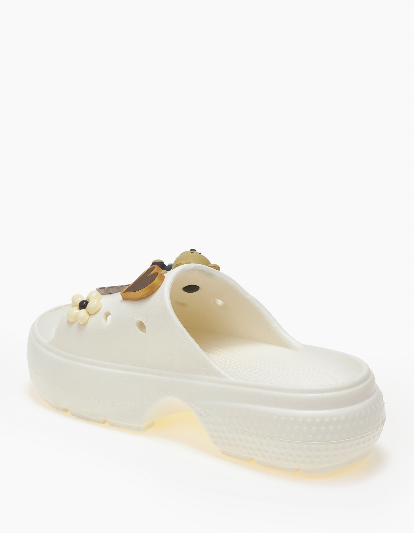 Σαγιονάρες δίσολες με αποσπώμενα διακοσμητικά - Λευκό φωτογραφία