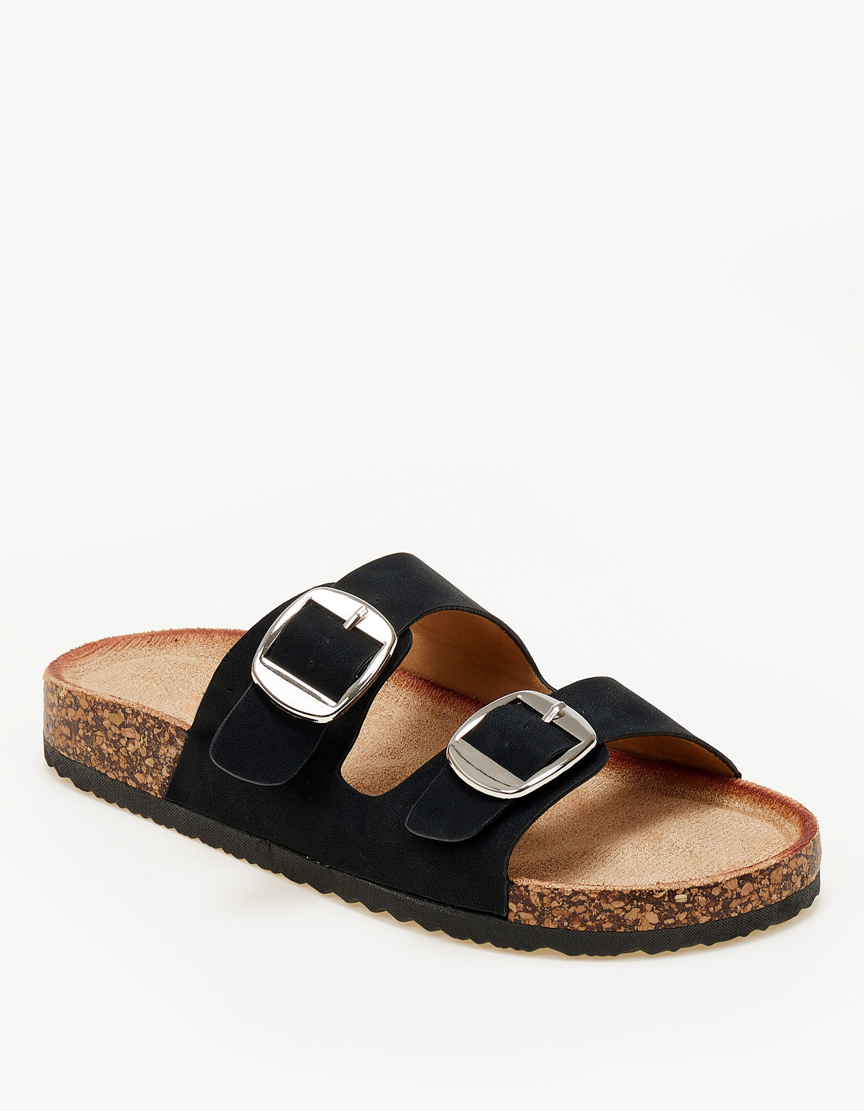 Σανδάλια flatform με ρυθμιζόμενα λουράκια - Μαύρο φωτογραφία