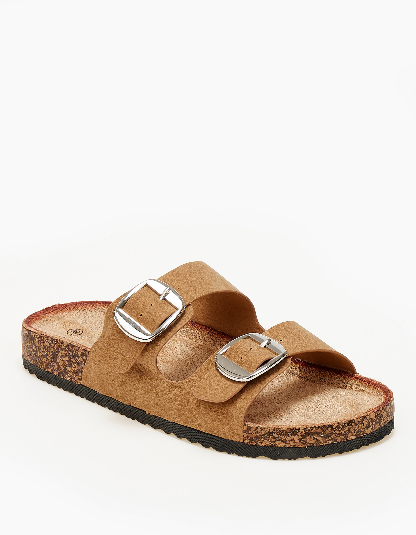 Σανδάλια flatform με ρυθμιζόμενα λουράκια - Κάμελ φωτογραφία
