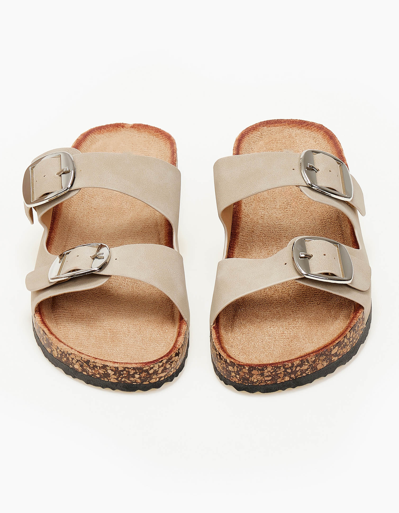 Σανδάλια flatform με ρυθμιζόμενα λουράκια - Μπεζ φωτογραφία