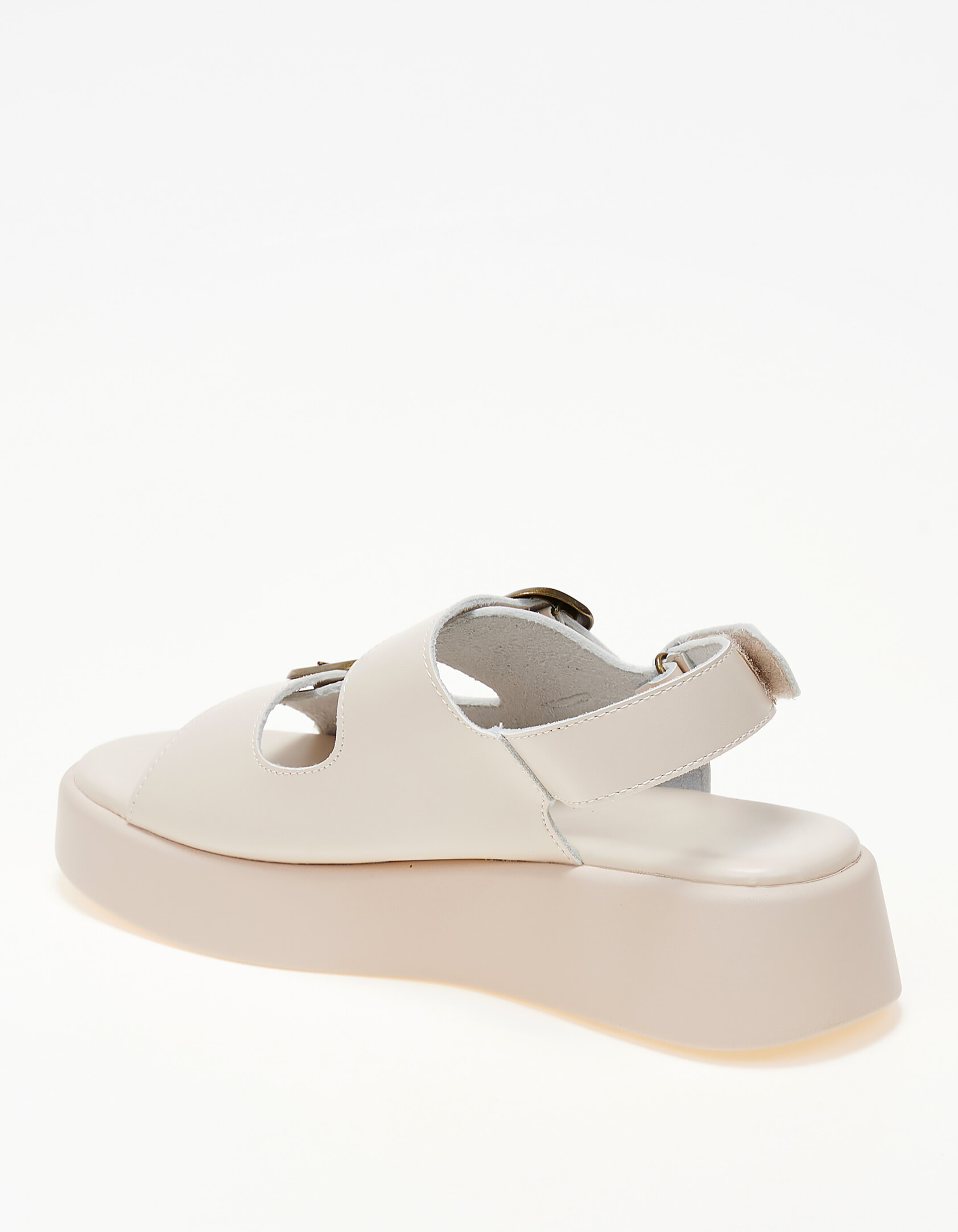 Σανδάλια flatform με ρυθμιζόμενα ζωνάκια - Μπεζ φωτογραφία