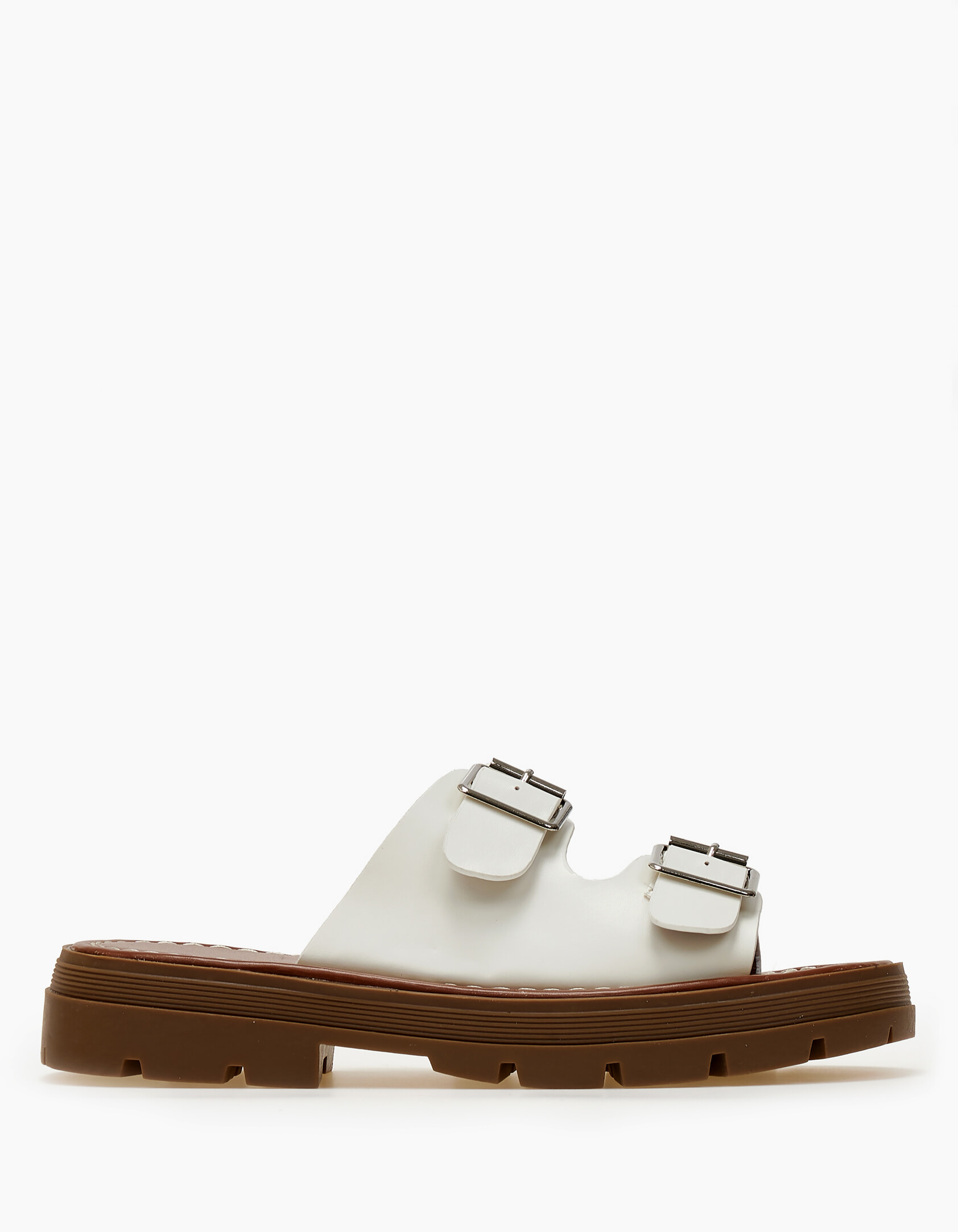 Issue Σανδάλια flatform με ρυθμιζόμενες φάσες - Λευκό