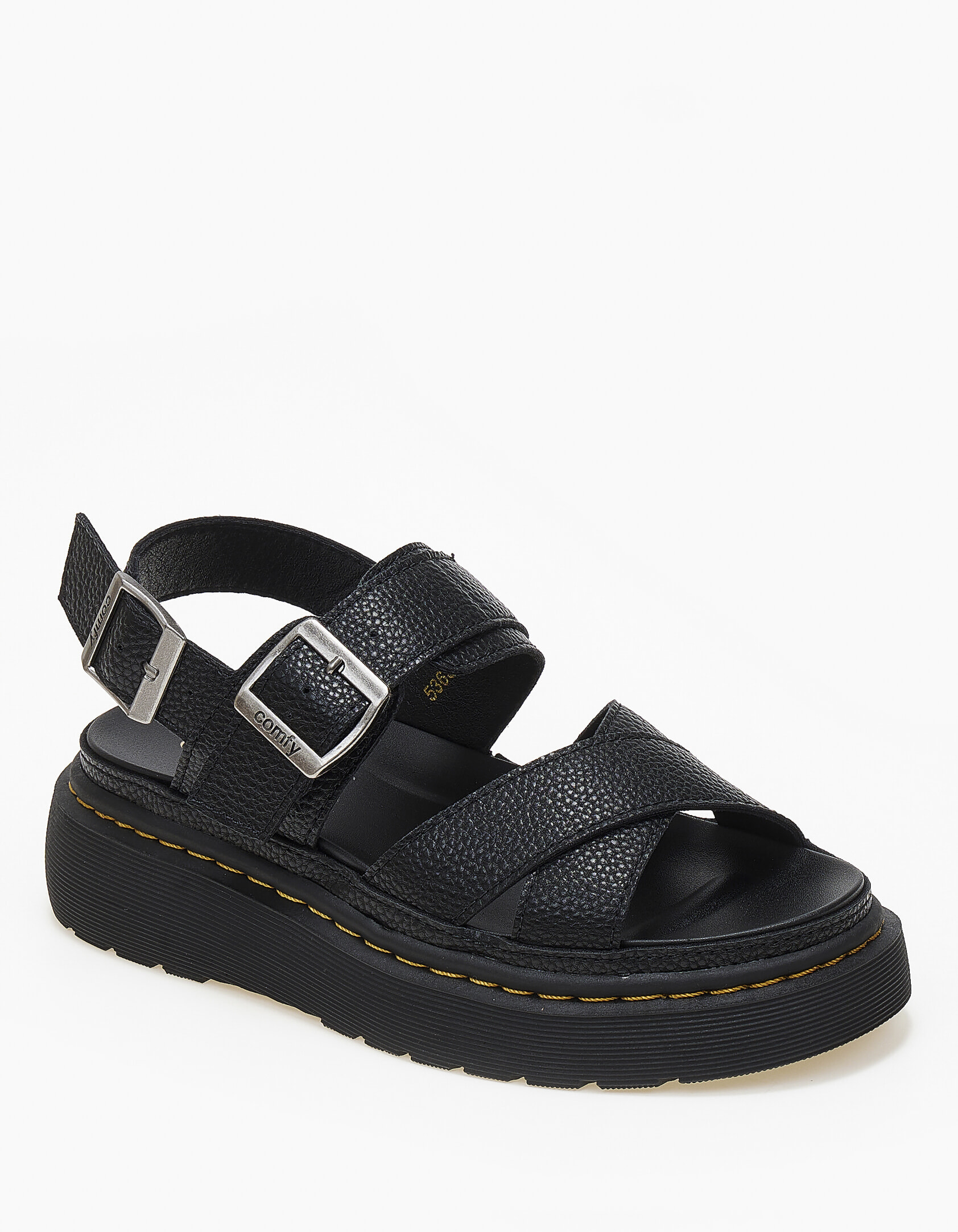 Issue Σανδάλια flatform χιαστί με chunky σόλα - Μαύρο