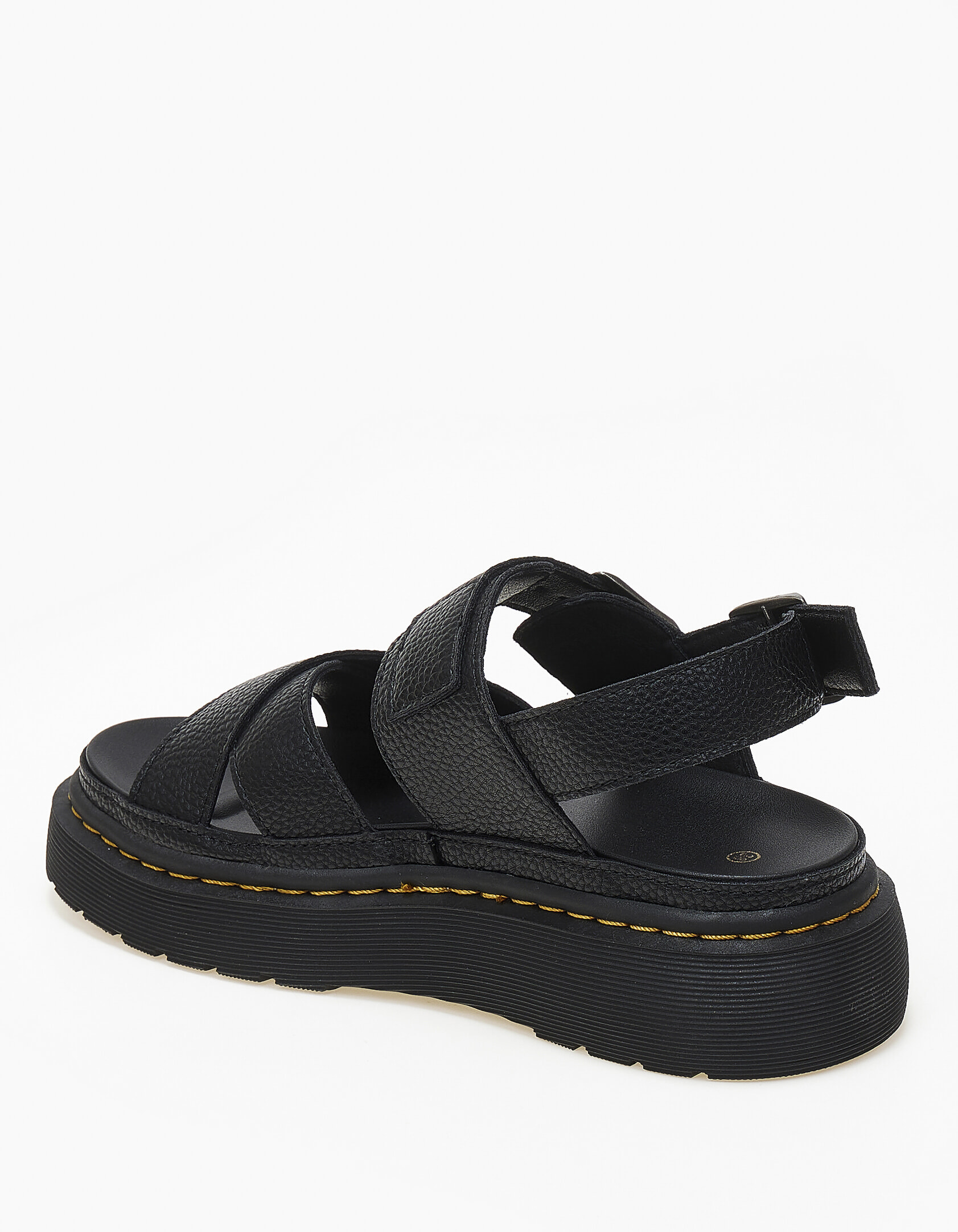 Σανδάλια flatform χιαστί με chunky σόλα - Μαύρο φωτογραφία