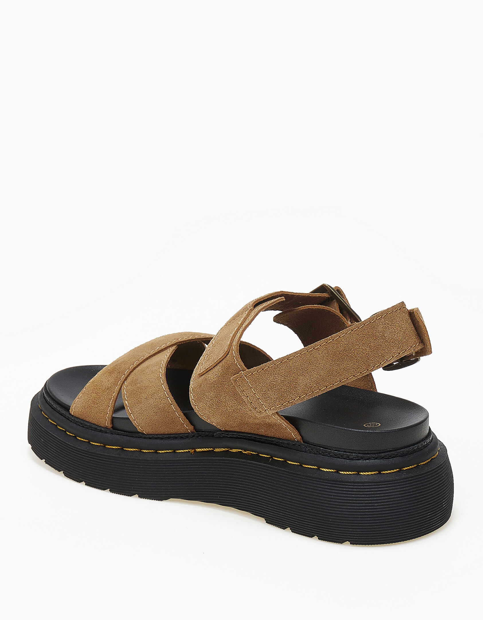 Σανδάλια flatform χιαστί με chunky σόλα - Κάμελ φωτογραφία