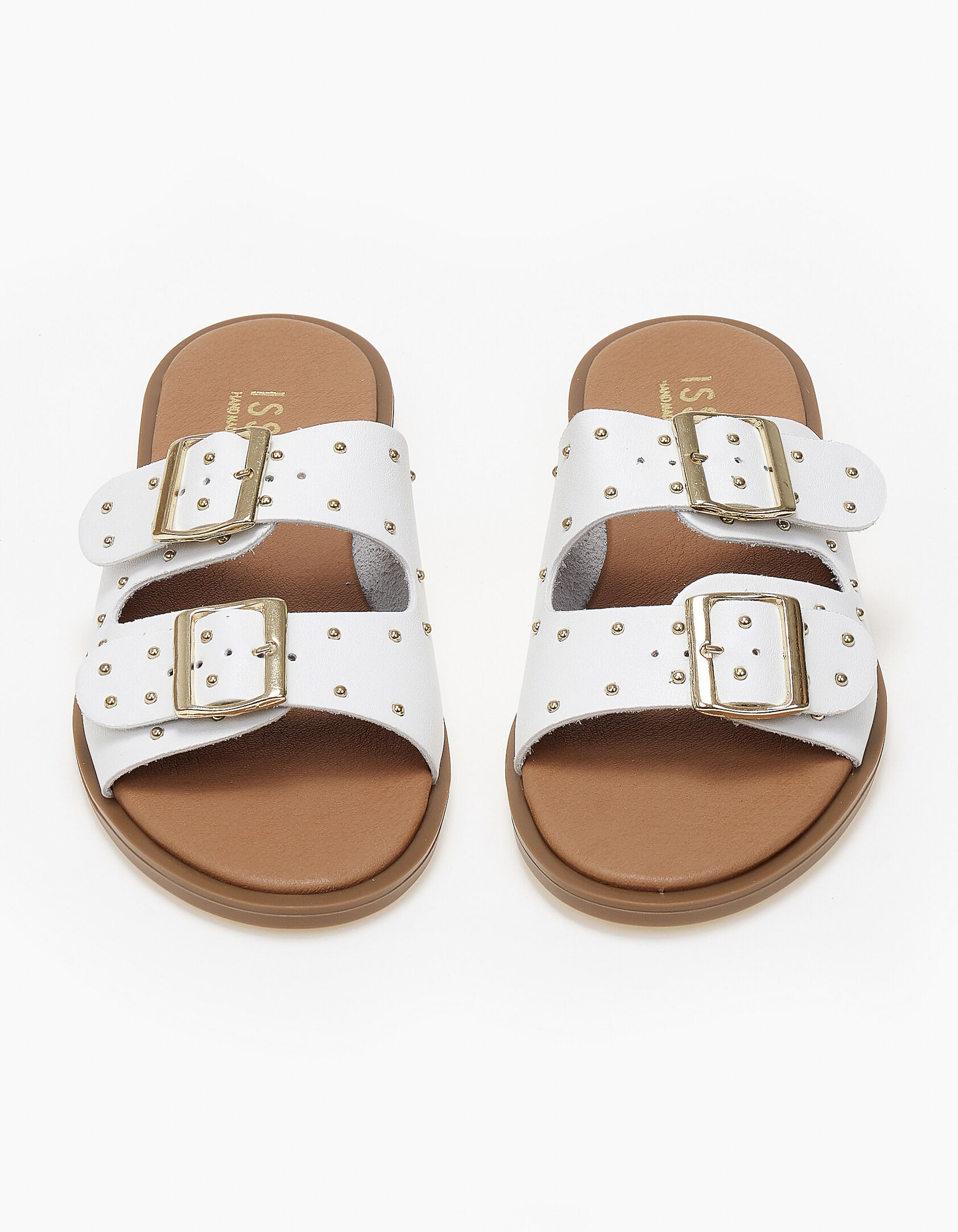 Σανδάλια handmade in Greece με ρυθμιζόμενα ζωνάκια και τρουκς - Λευκό