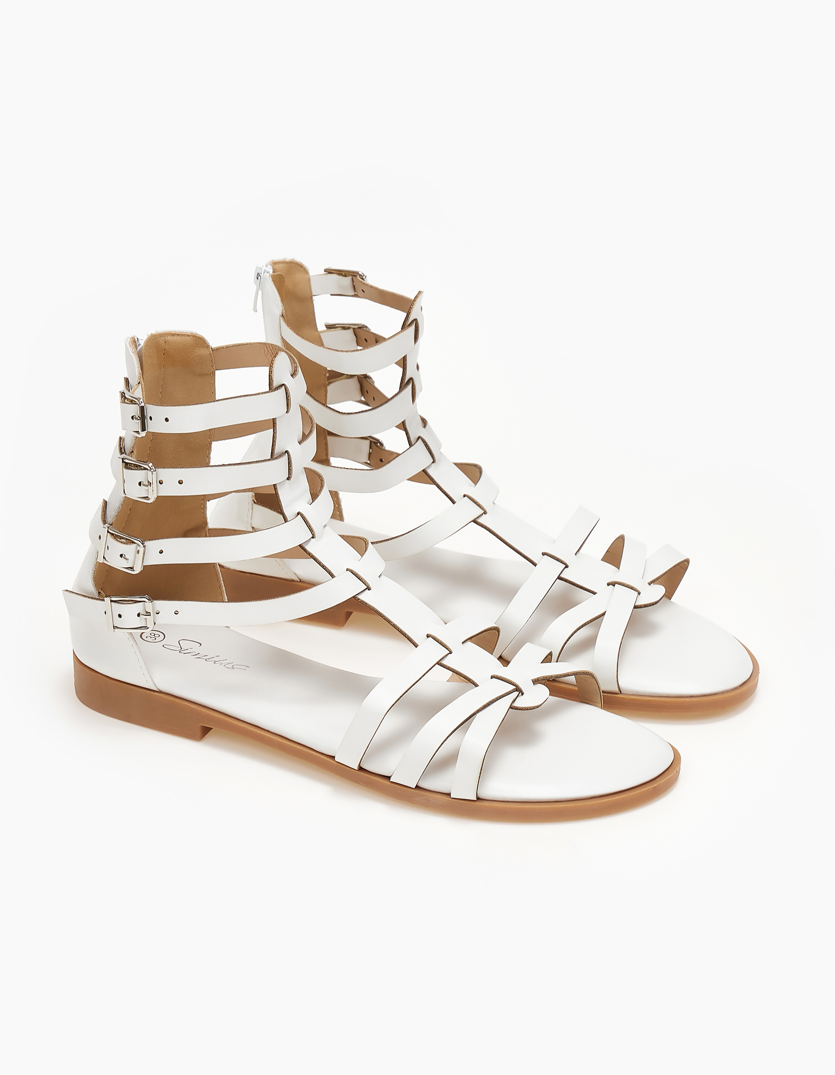 Σανδάλια Gladiator με Τόκες - Λευκό