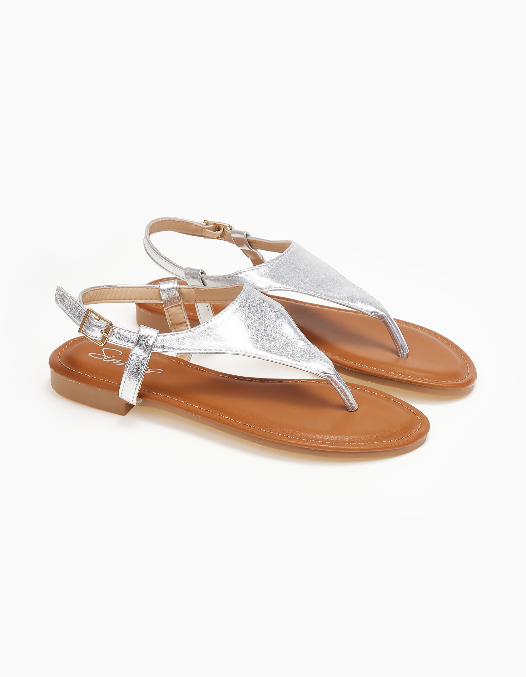 Σανδάλια με δίχαλο - Ασημί
