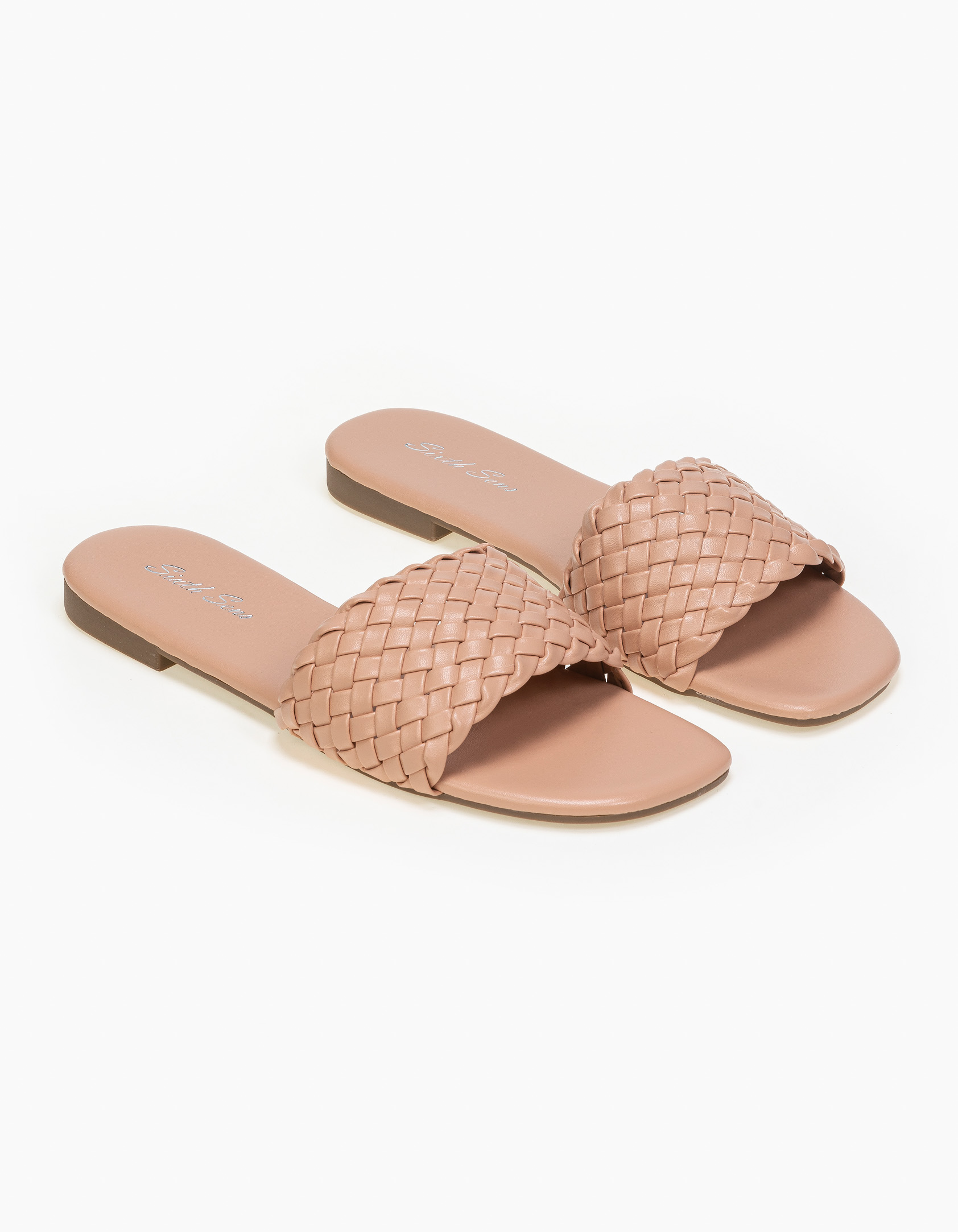 Slides με πλεγμένη φάσα - Ροζ