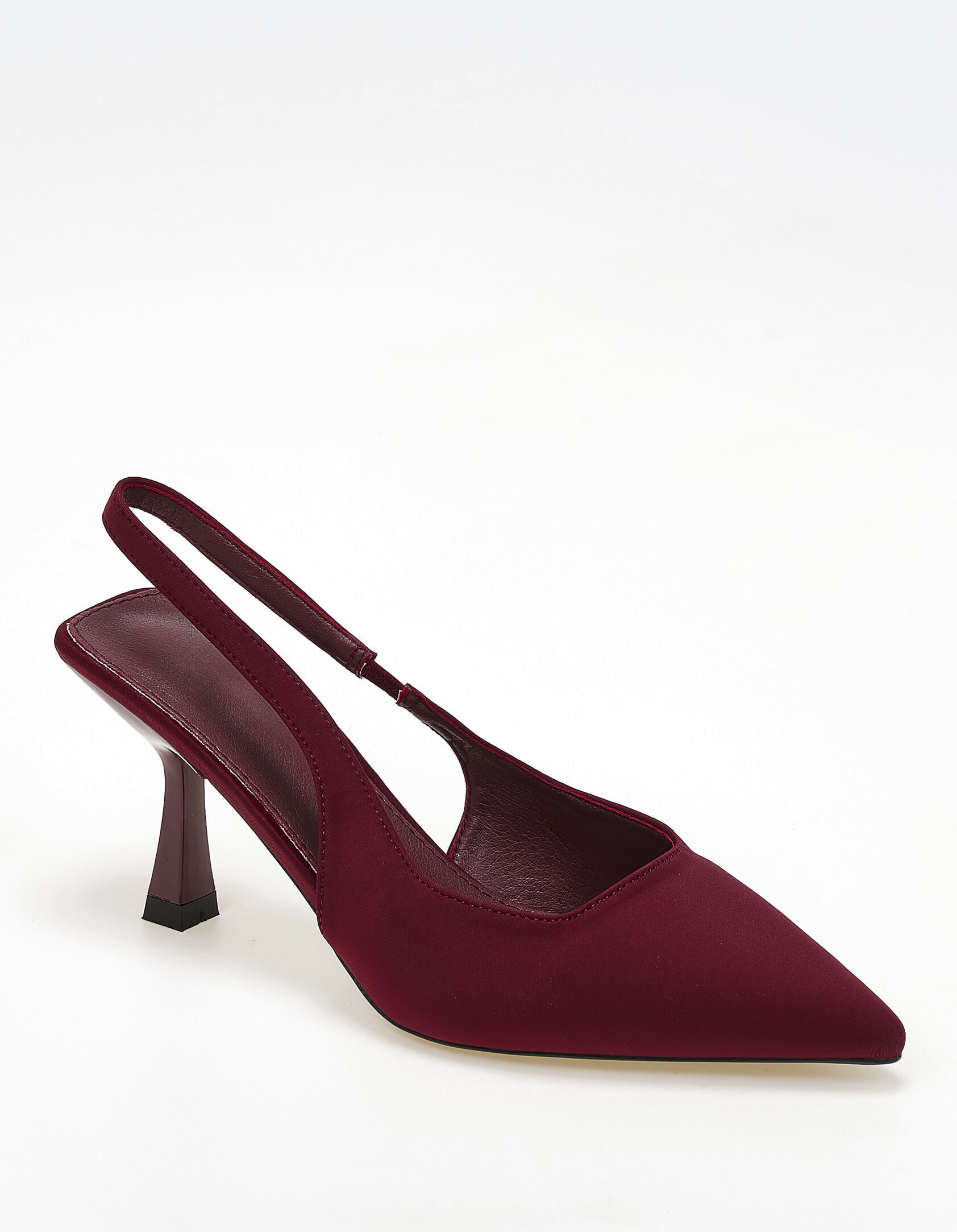 Slingback γόβες με ιδιαίτερο τακούνι - Μπορντώ