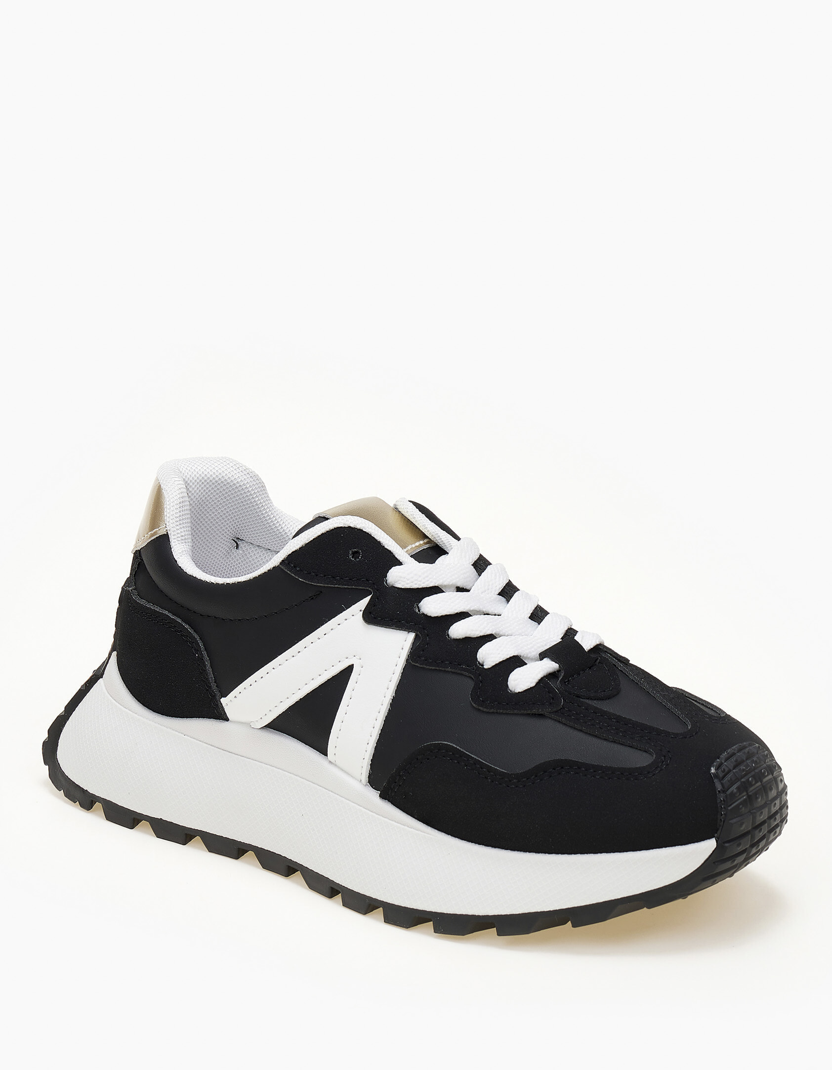 Issue Sneaker με διχρωμία και chuncky σόλα - Μαύρο