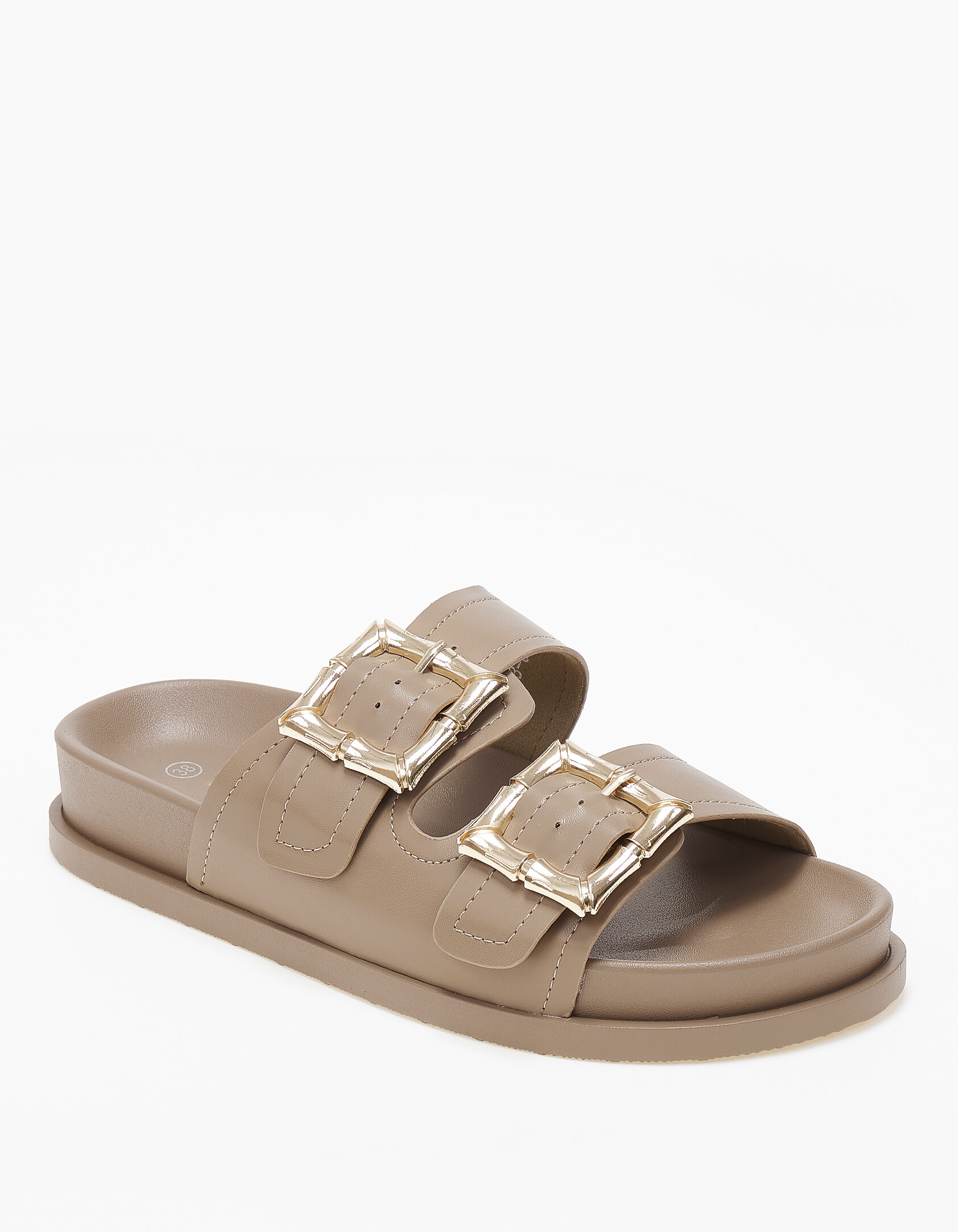 Σανδάλια flatform με ρυθμιζόμενα λουριά και αγκράφες - Πούρο