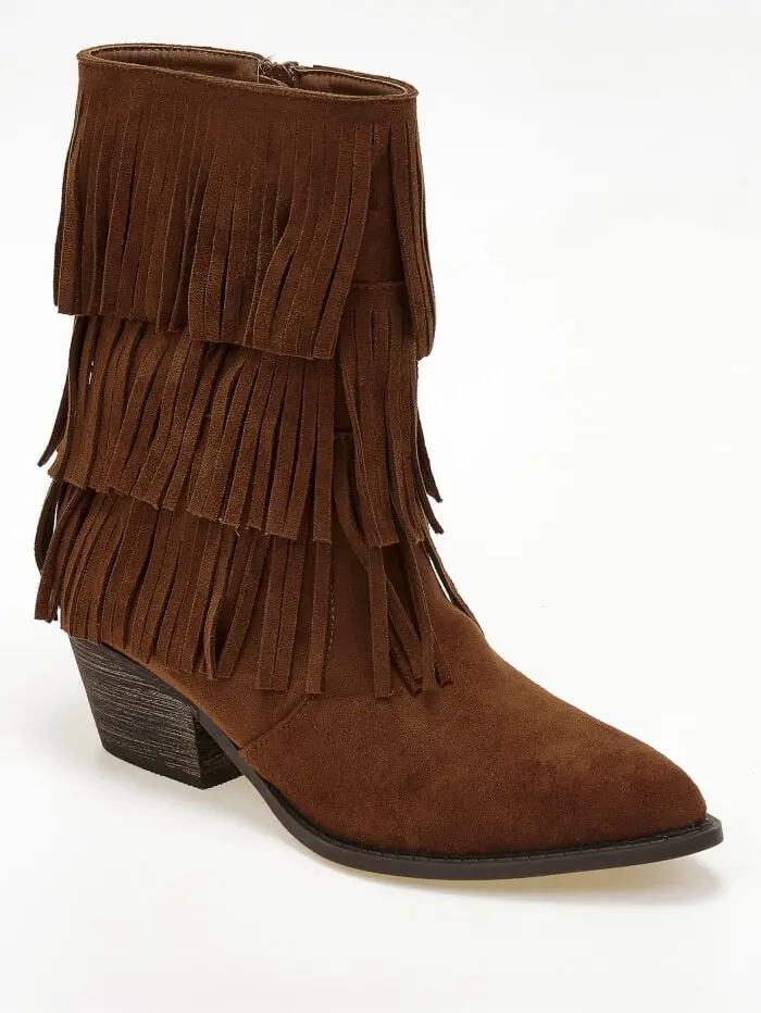 Cowboy μποτάκια με κρόσια