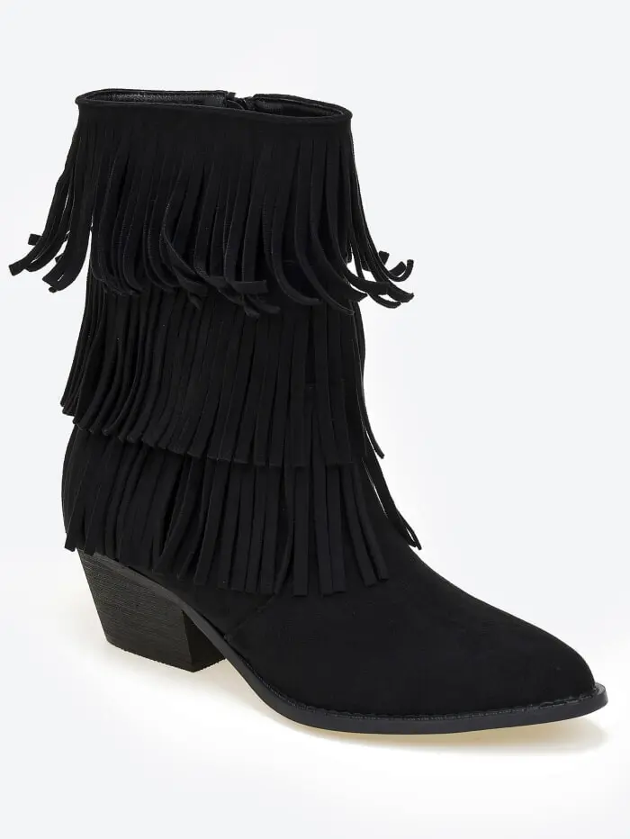 Cowboy μποτάκια με κρόσια