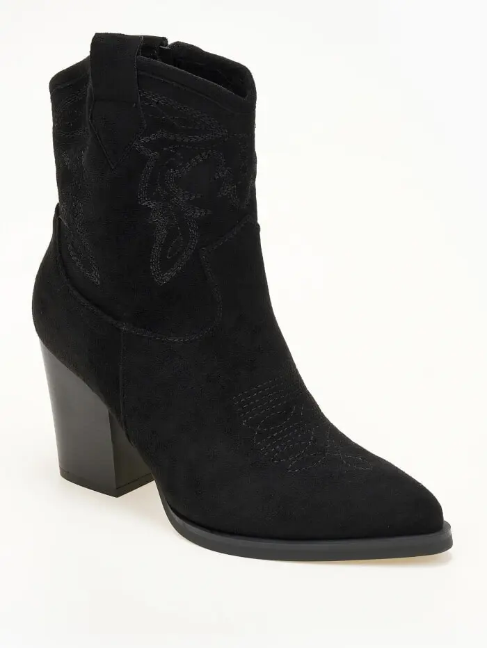 Cowboy μποτάκια με suede υφή