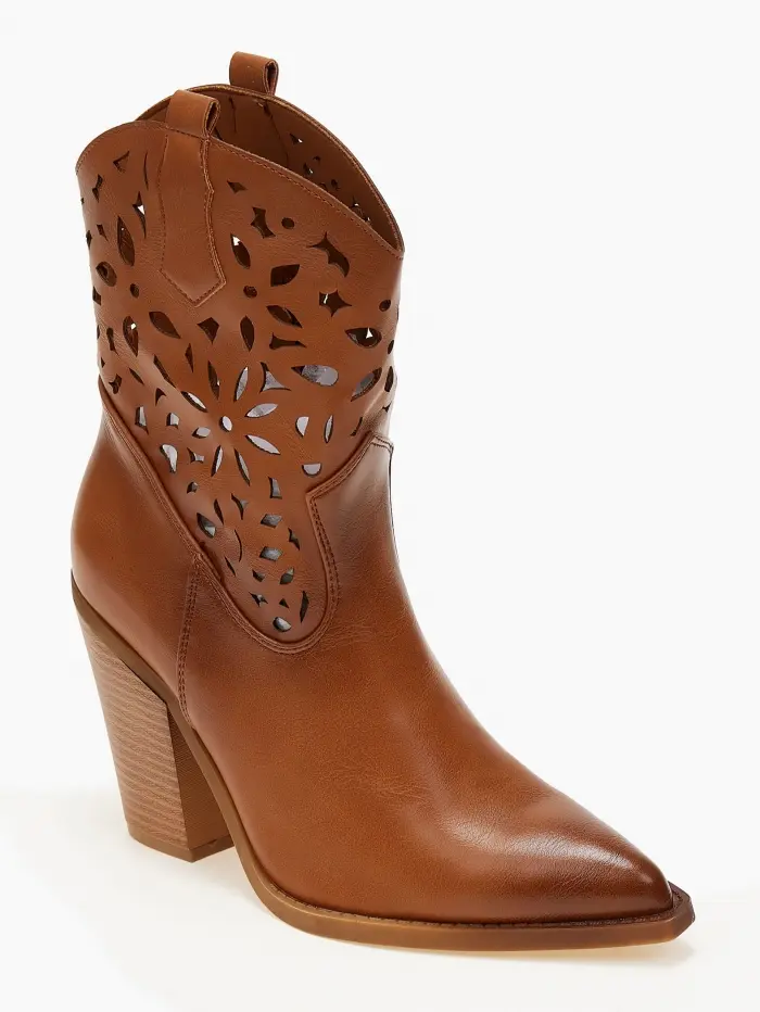 Μποτάκια cowboy με laser cut σχέδιο