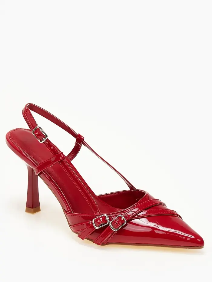 Γόβες slingback με χιαστί λουράκια