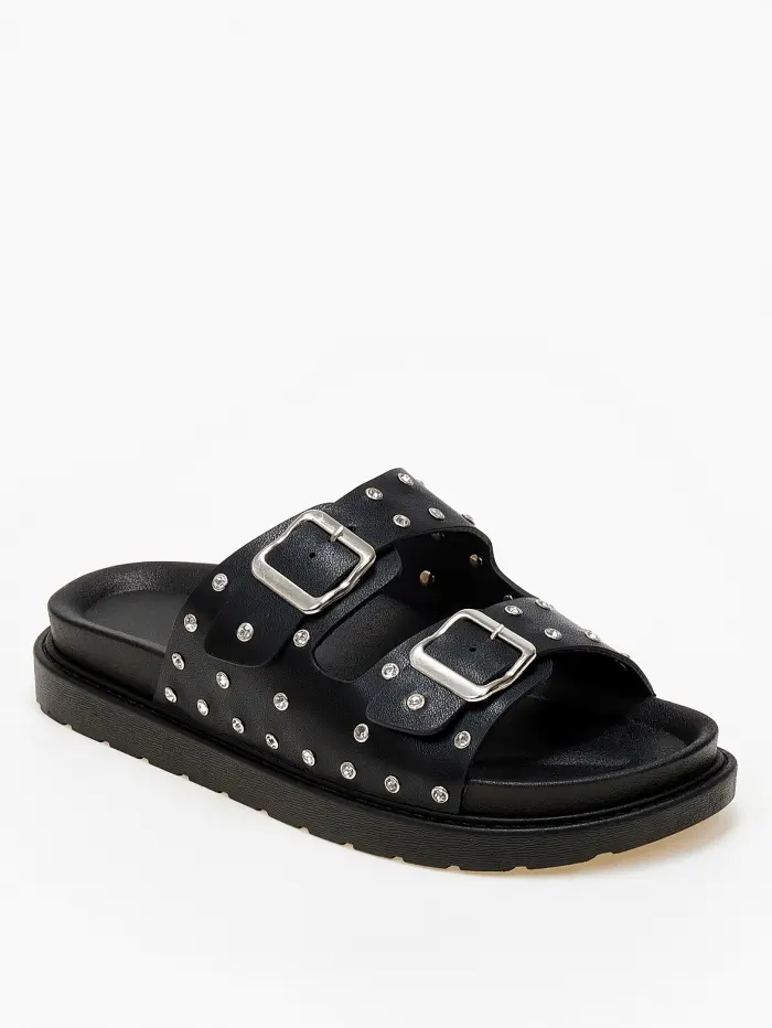 Σανδάλια flatform με τρουκς και στρας