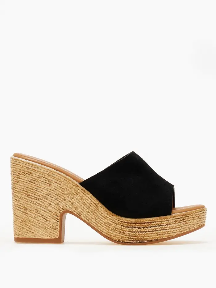 Τσόκαρα / clogs με suede φάσα