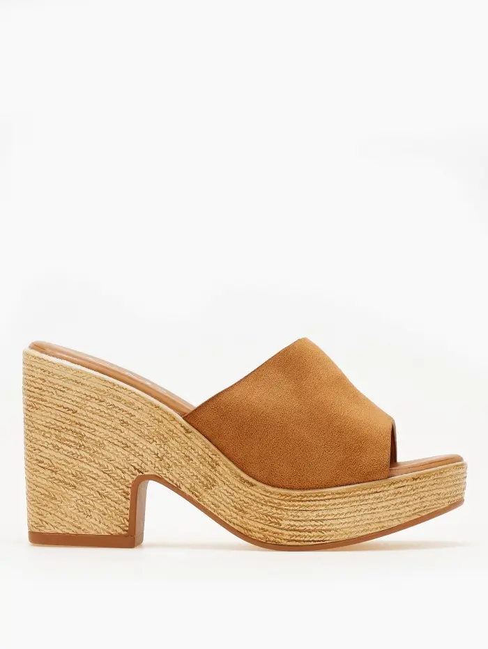 Τσόκαρα / clogs με suede φάσα