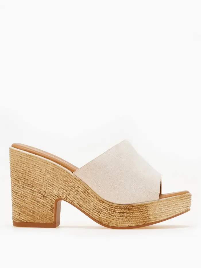 Τσόκαρα / clogs με suede φάσα