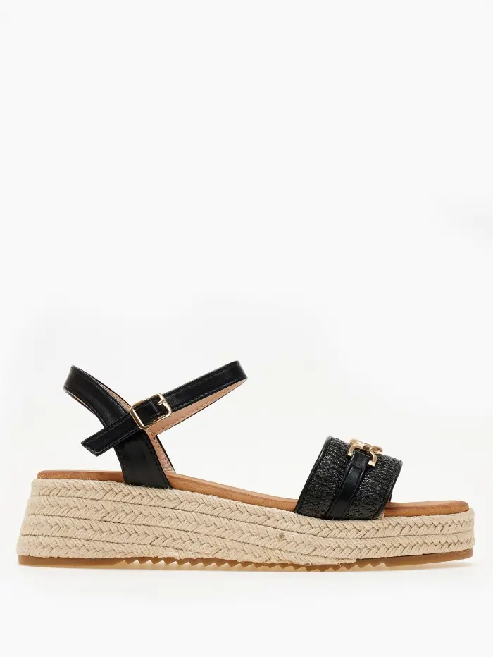 Σανδάλια flatform με σχοινί στη σόλα