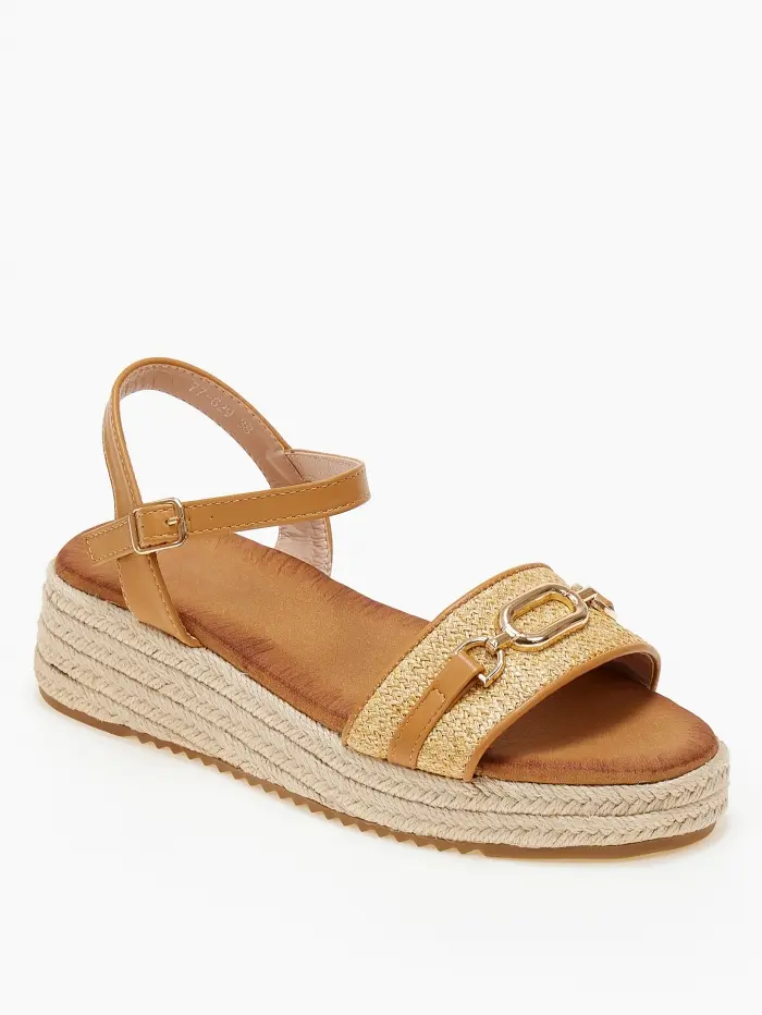 Σανδάλια flatform με σχοινί στη σόλα