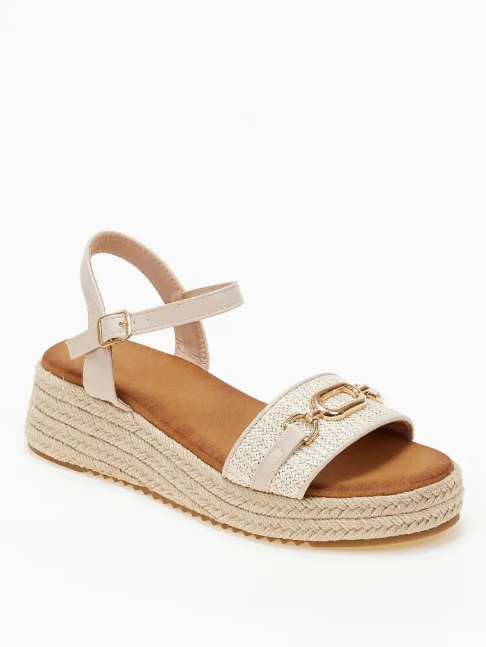Σανδάλια flatform με σχοινί στη σόλα
